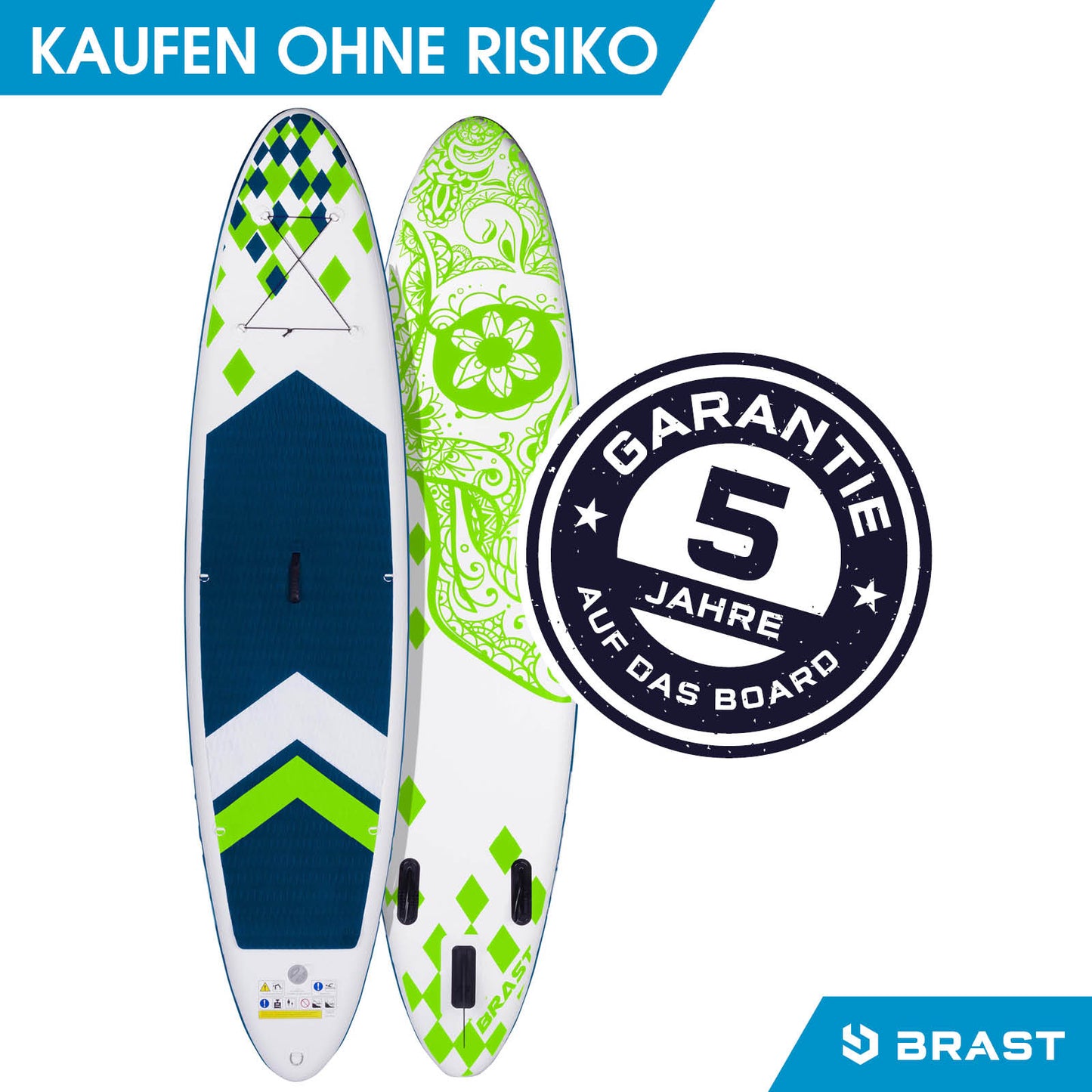 SUP Board aufblasbar CANDY SKULL 320 green