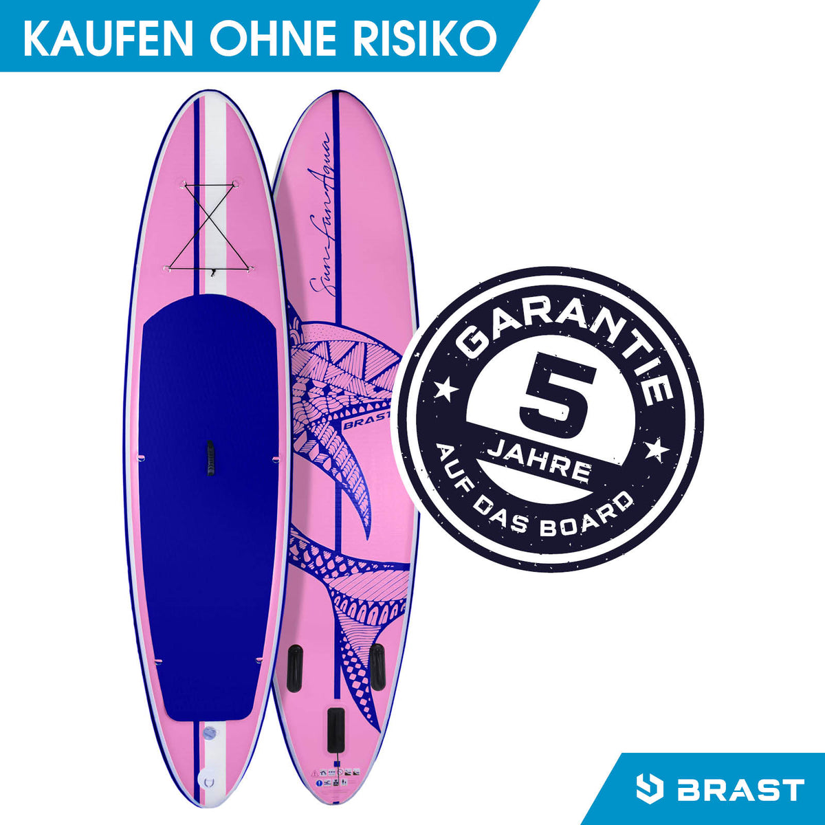 SUP Board aufblasbar SHARK 300 pink