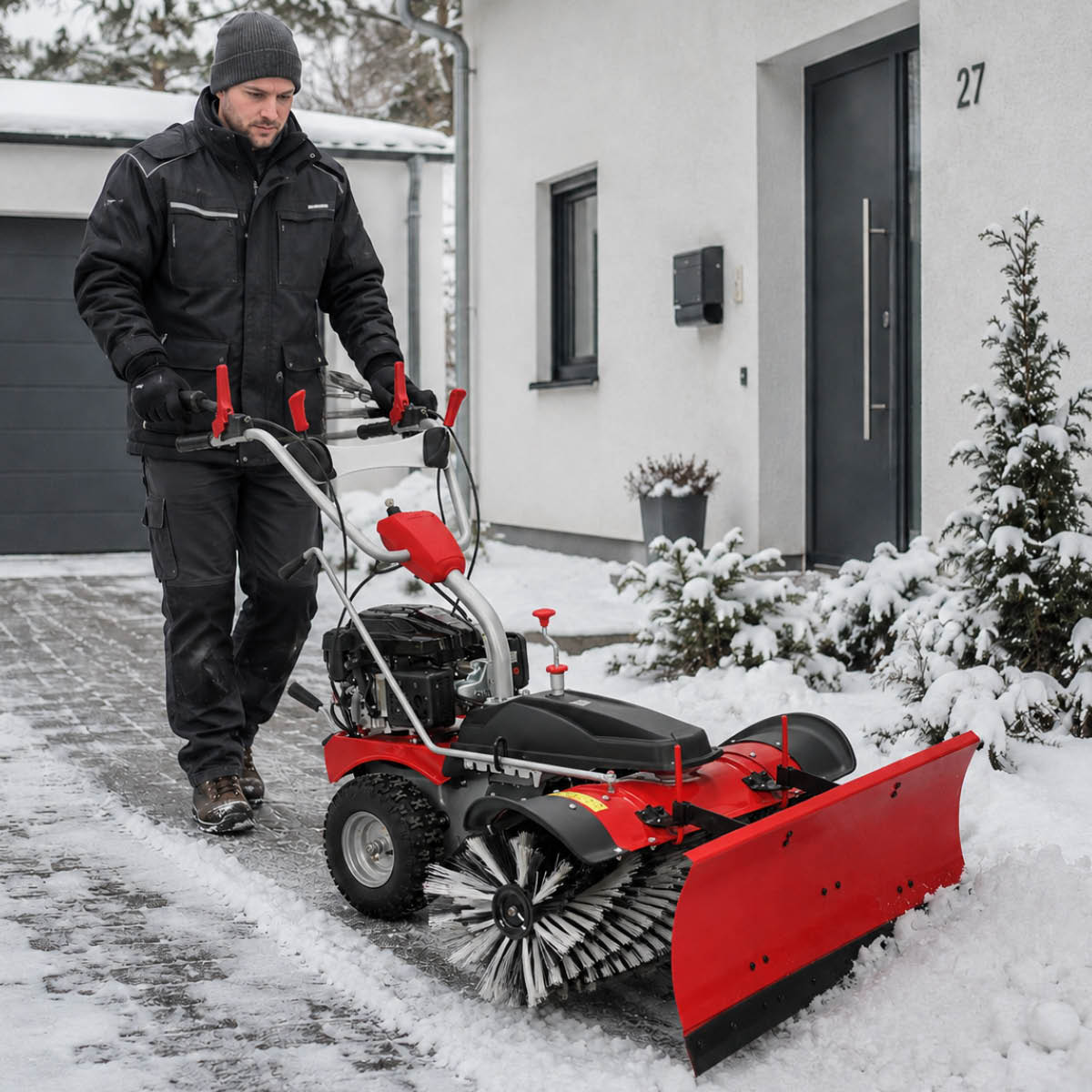 BRAST Benzin Kehrmaschine 3in1 XXL ESTART