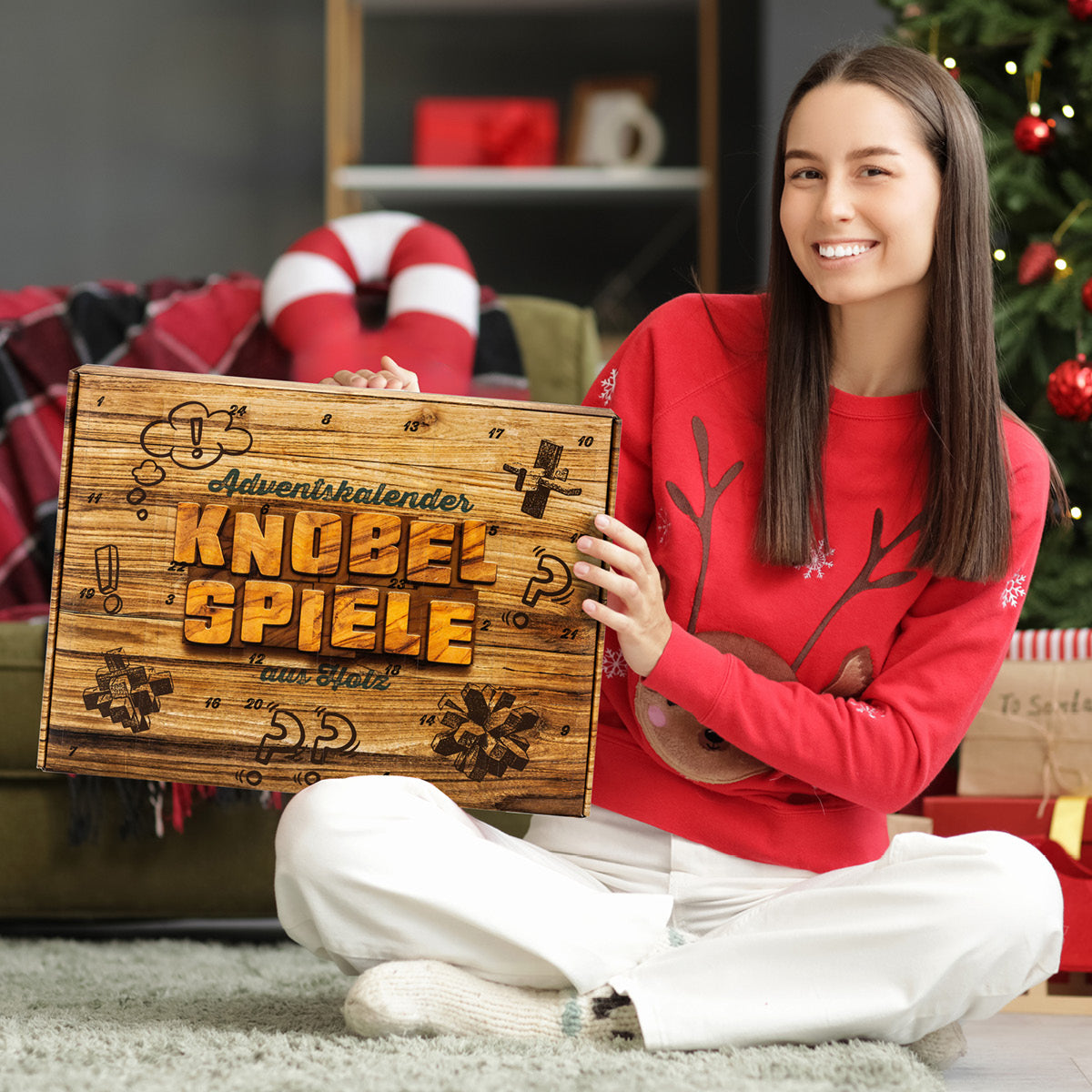 Adventskalender Knobelspiele aus Holz