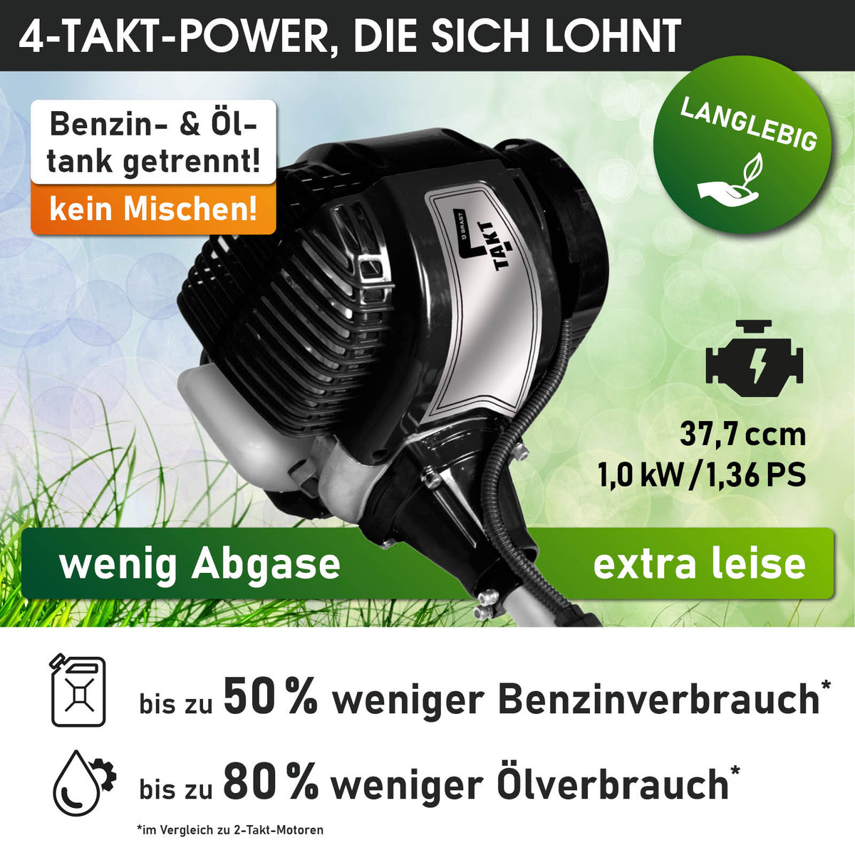 BRAST  6in1 Benzin Motorsense 4-Takt 3805