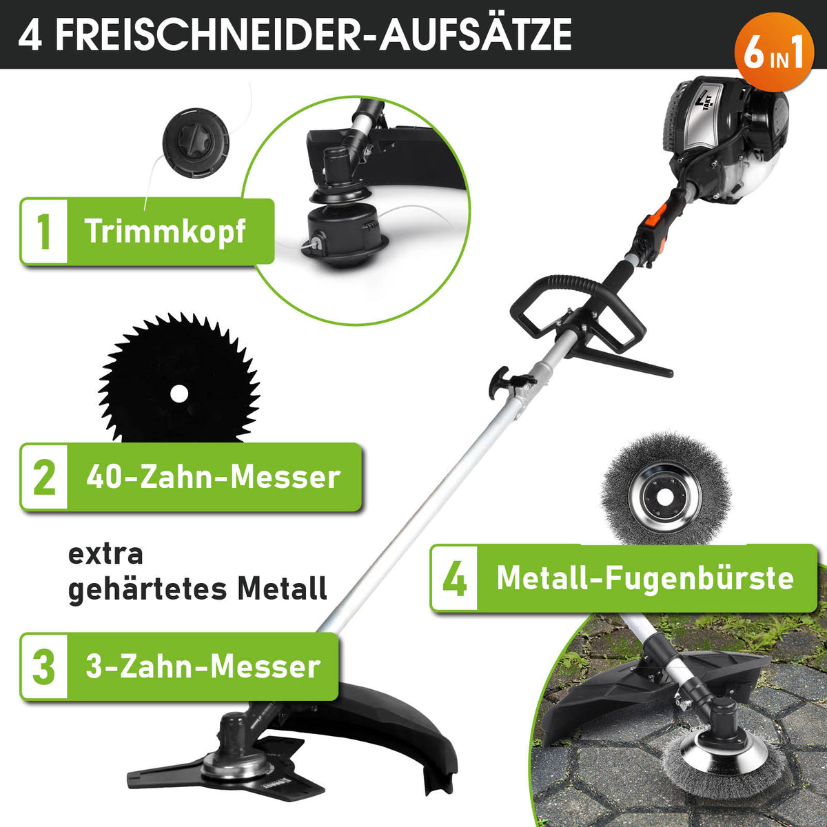 BRAST  6in1 Benzin Motorsense 4-Takt 3805