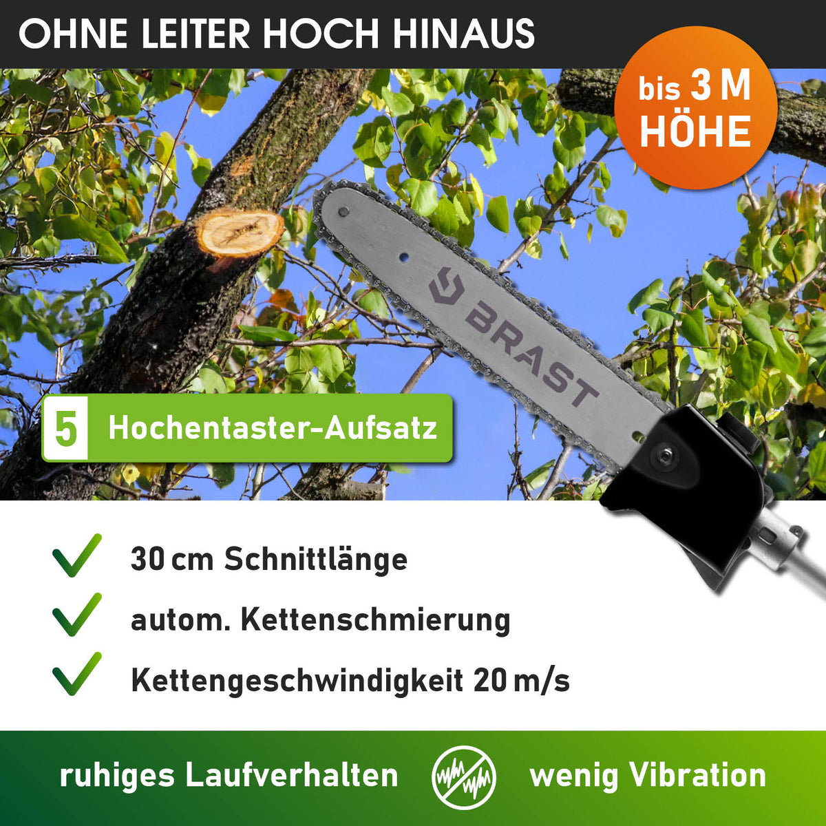 BRAST  6in1 Benzin Motorsense 4-Takt 3805