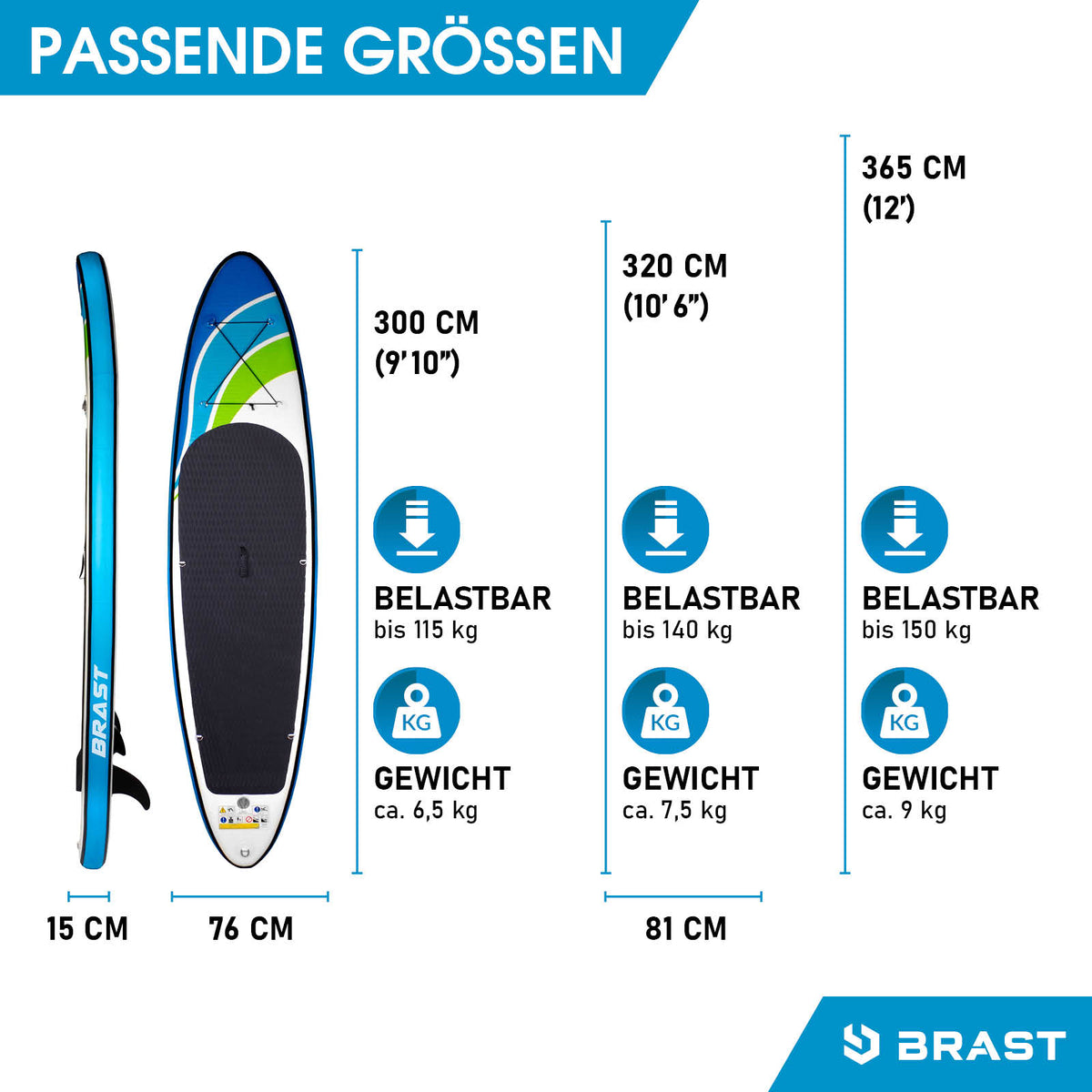 SUP Board aufblasbar SPEED 320