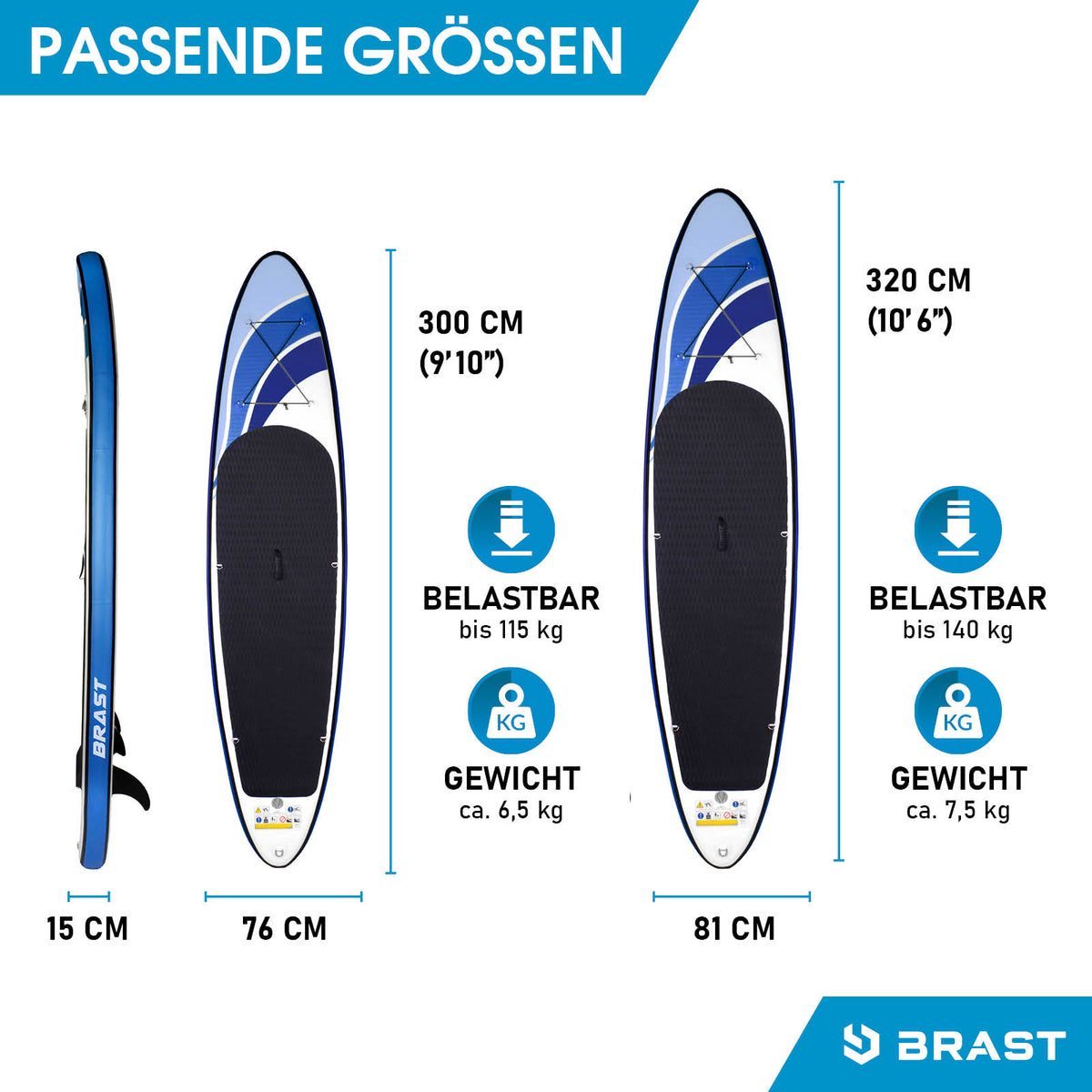 SUP Board aufblasbar GLIDER 300