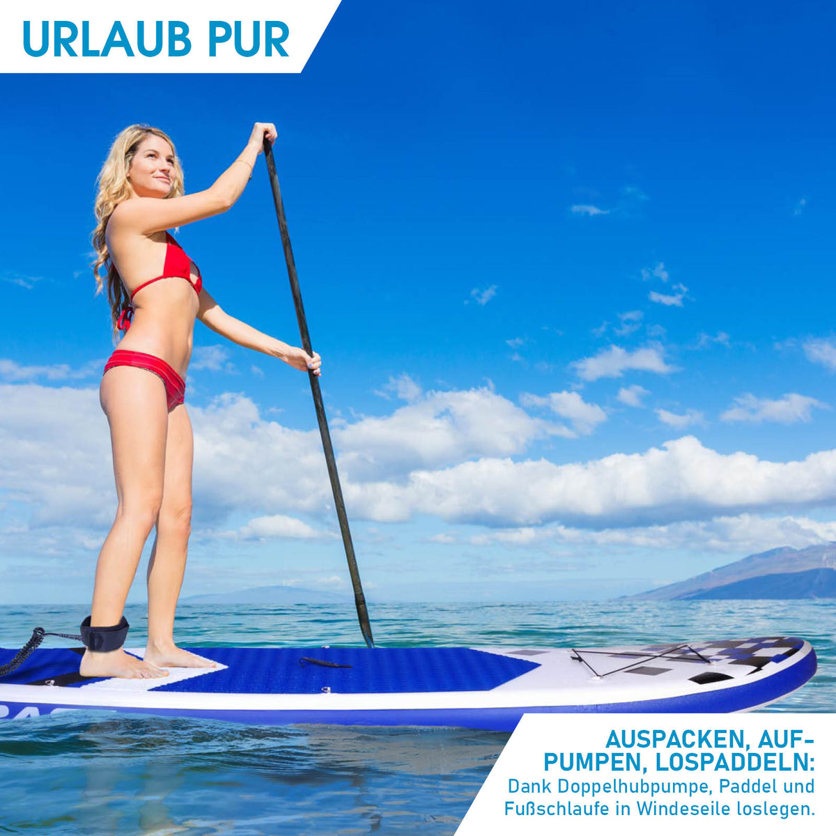 SUP Board aufblasbar CANDY SKULL 320 blue
