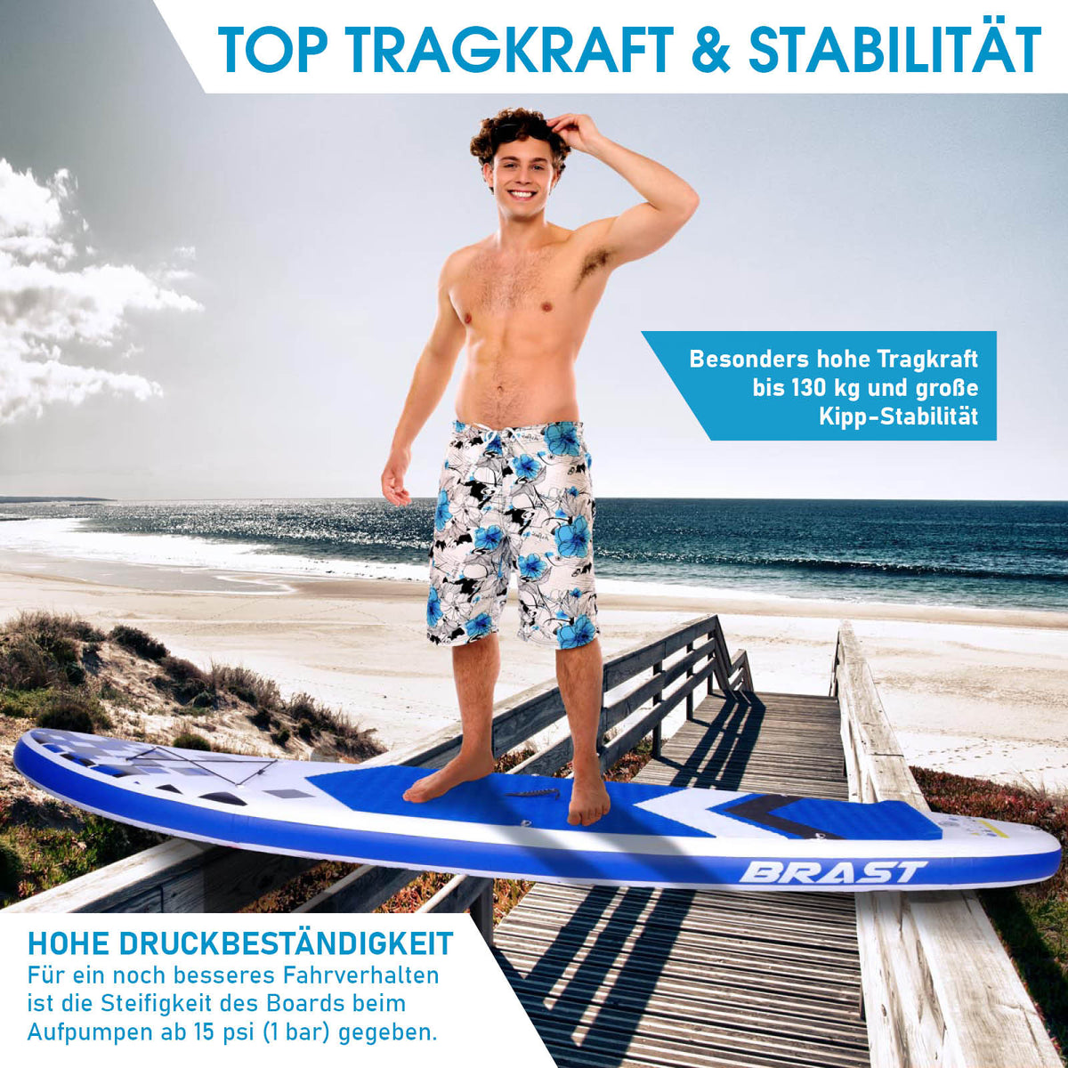 SUP Board aufblasbar CANDY SKULL 320 blue