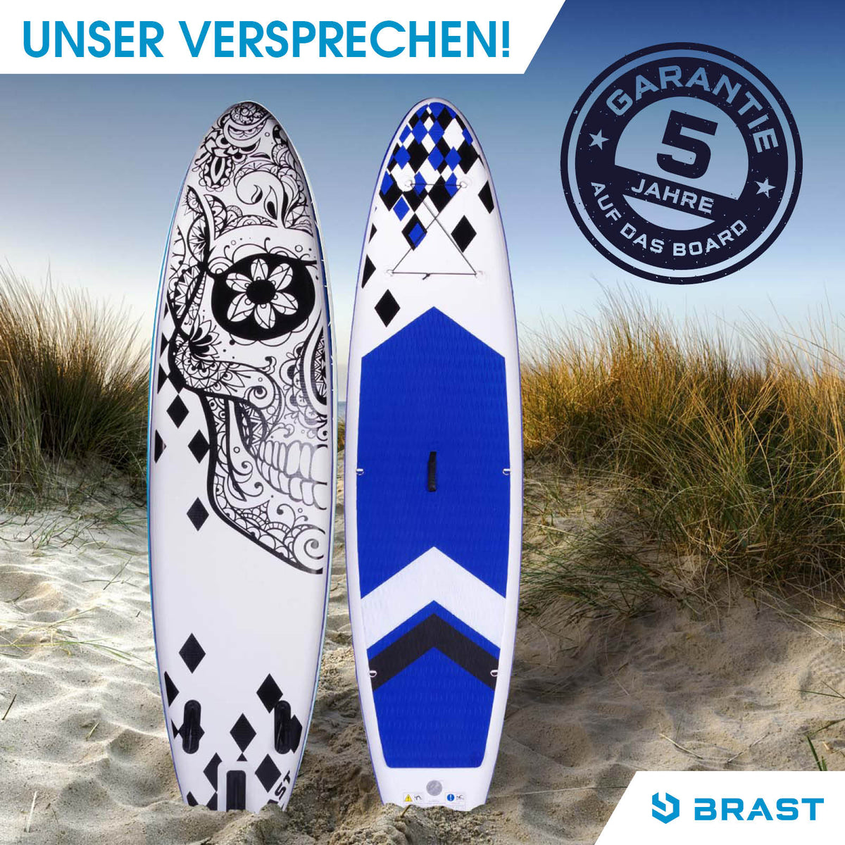 SUP Board aufblasbar CANDY SKULL 320 blue