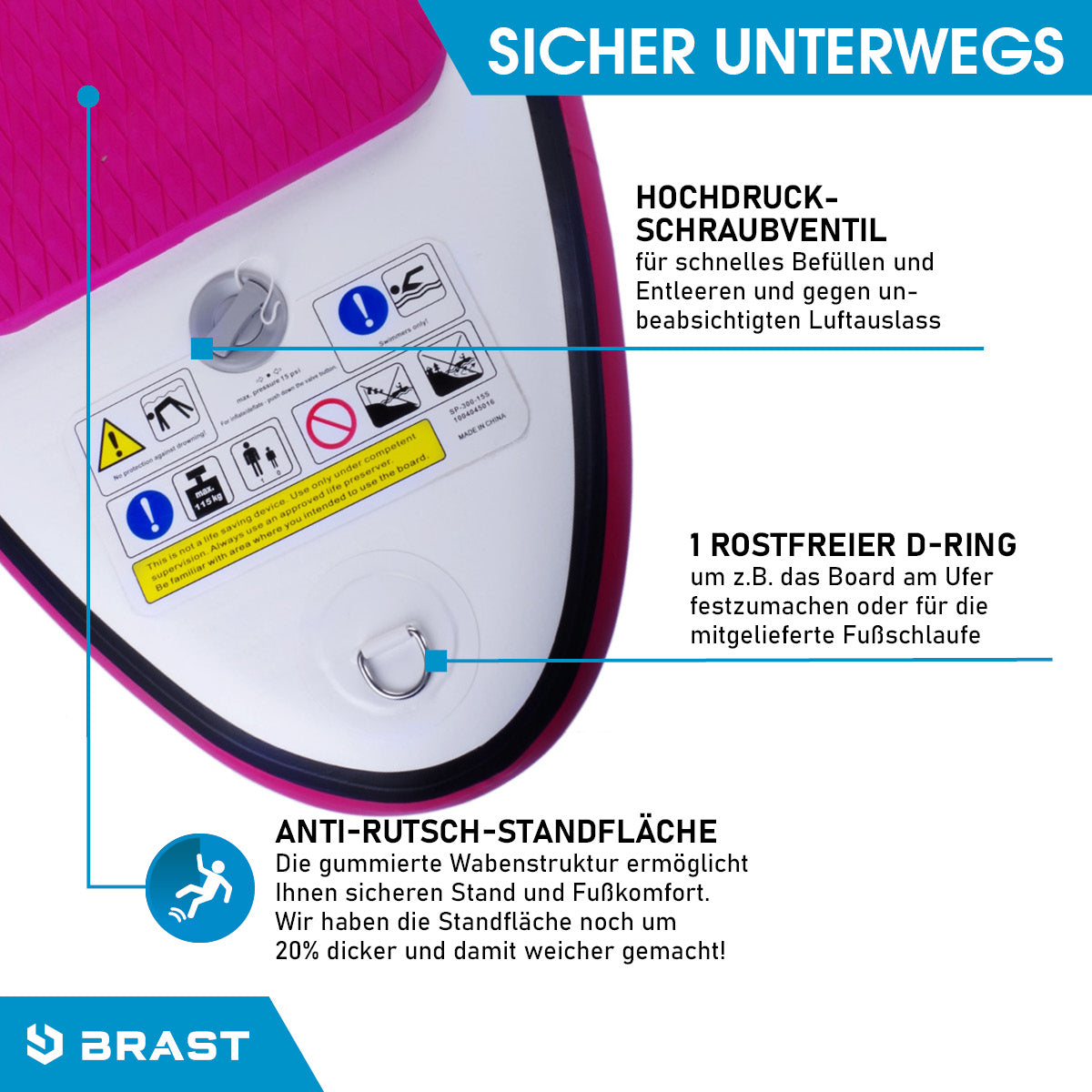 SUP Board aufblasbar KOLIBRI 300