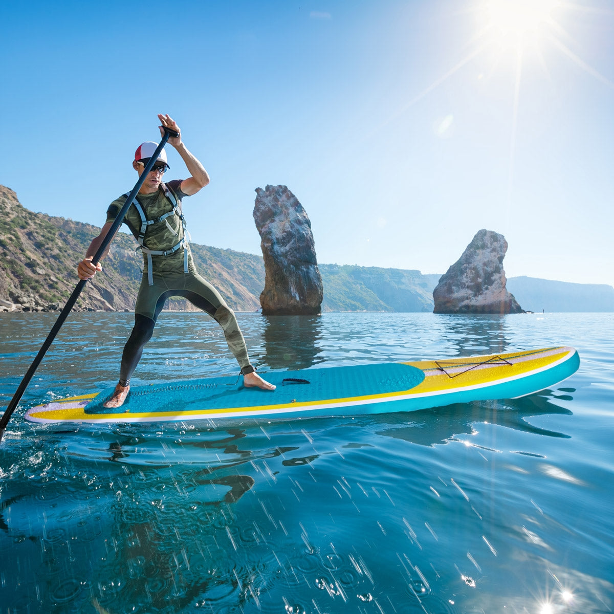 SUP Board aufblasbar SHARK 320 yellow
