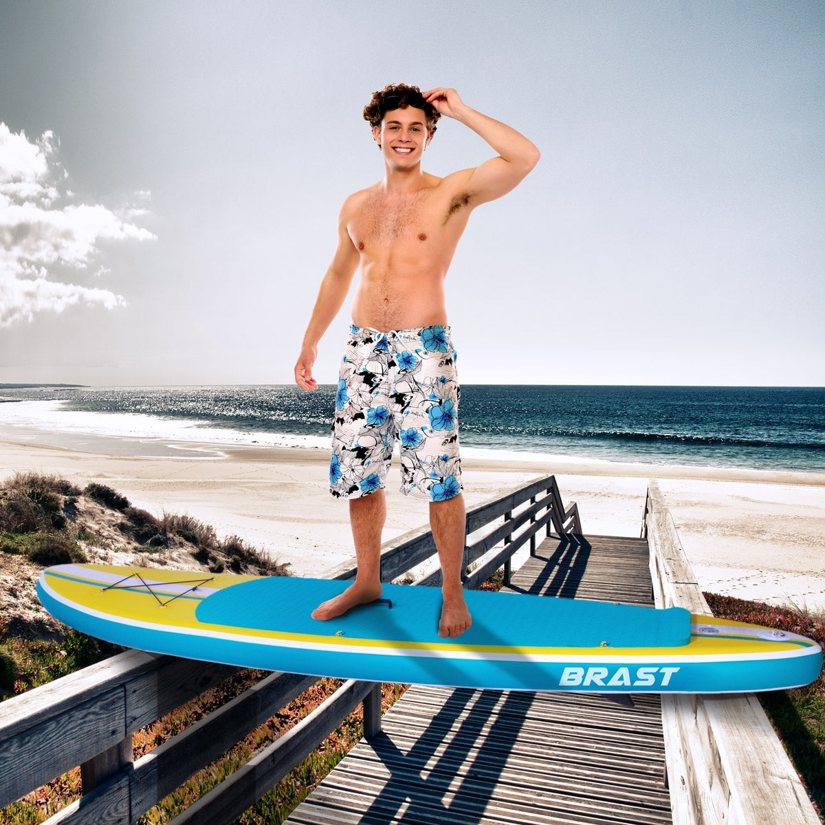 SUP Board aufblasbar SHARK 320 yellow