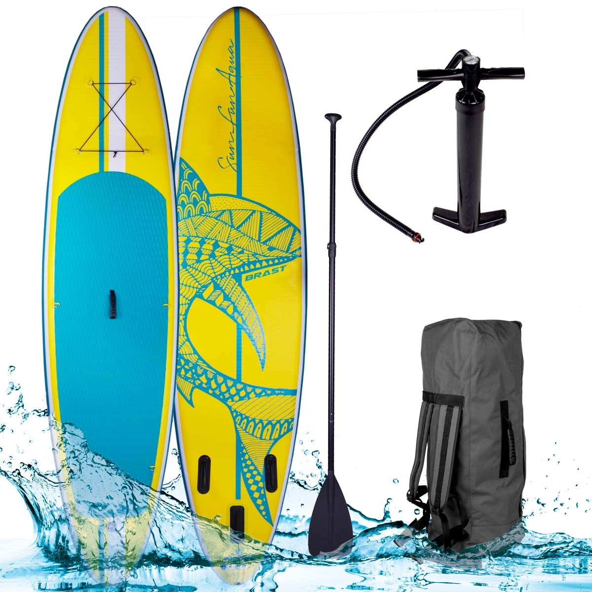 SUP Board aufblasbar SHARK 320 yellow