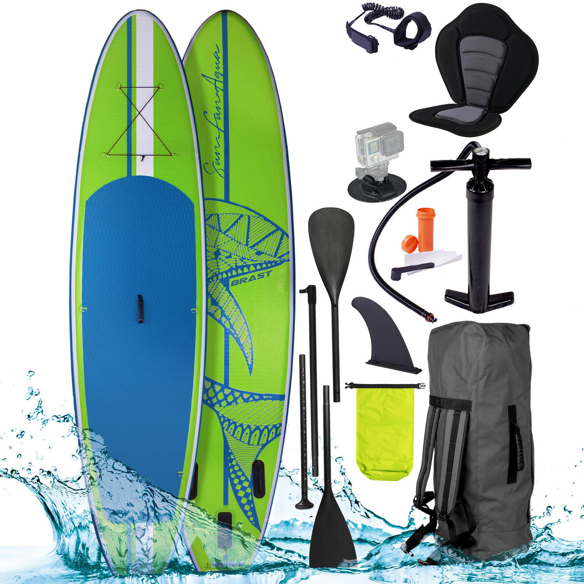 SUP Board aufblasbar SHARK 300 green