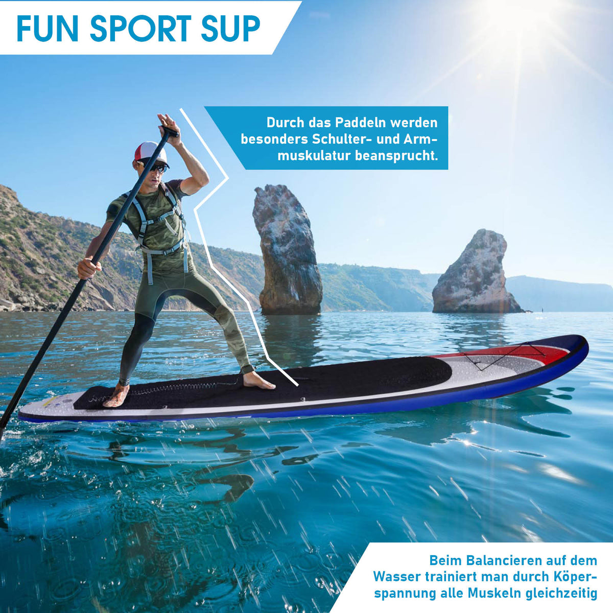 SUP Board aufblasbar DELUXE 365