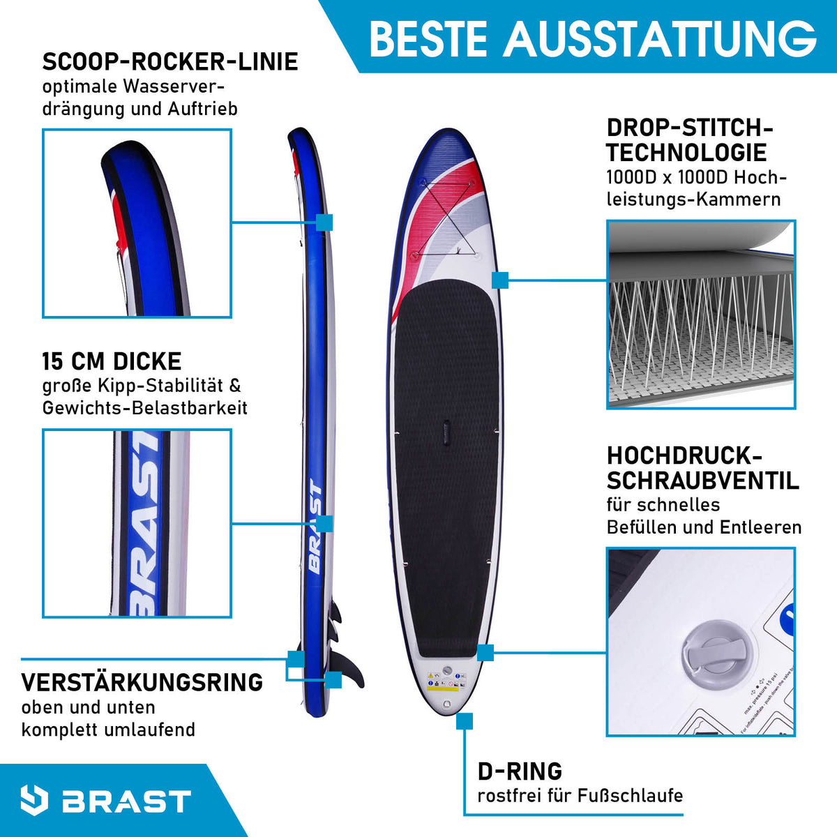 SUP Board aufblasbar DELUXE 365