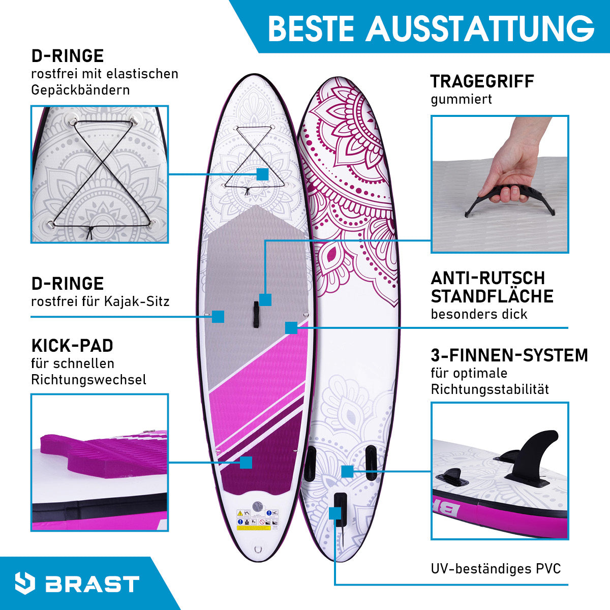 SUP Board aufblasbar FLOWER 300