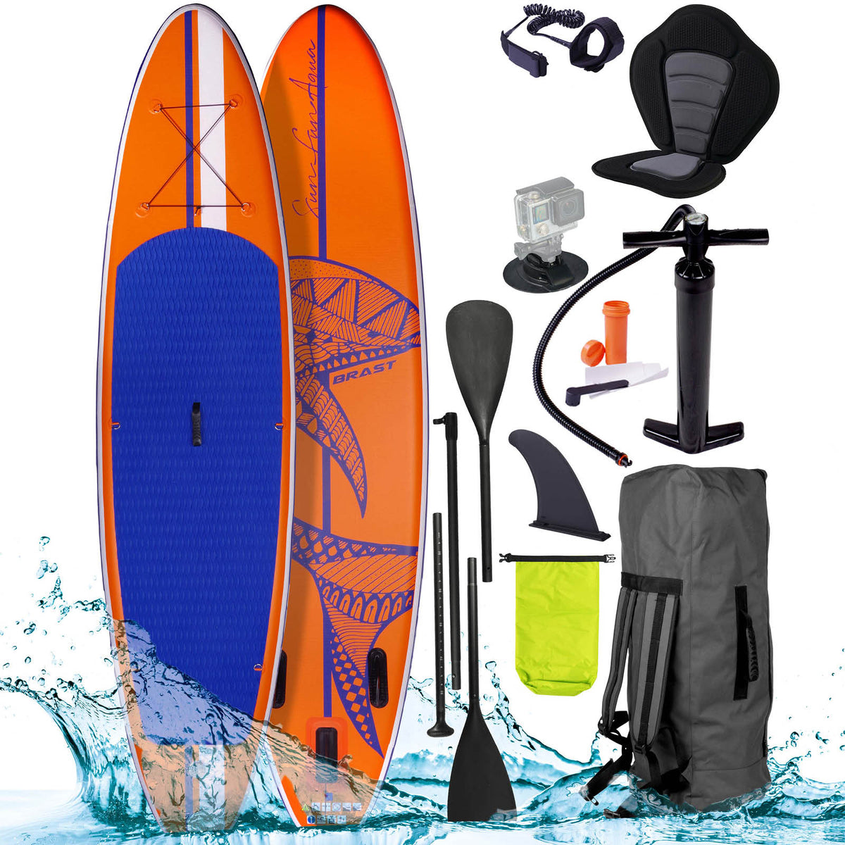 SUP Board aufblasbar SHARK 300 orange