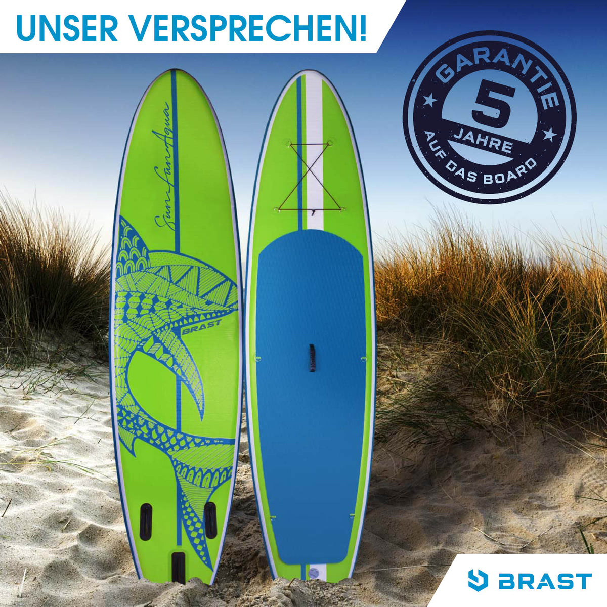 SUP Board aufblasbar SHARK 300 green