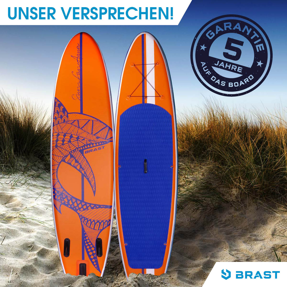 SUP Board aufblasbar SHARK 300 orange