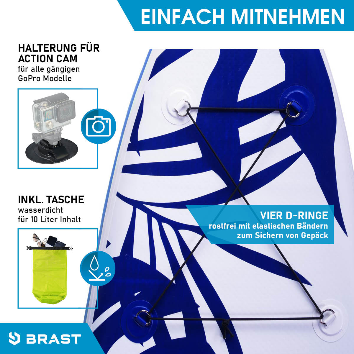 SUP Board aufblasbar FUSION 320 blue