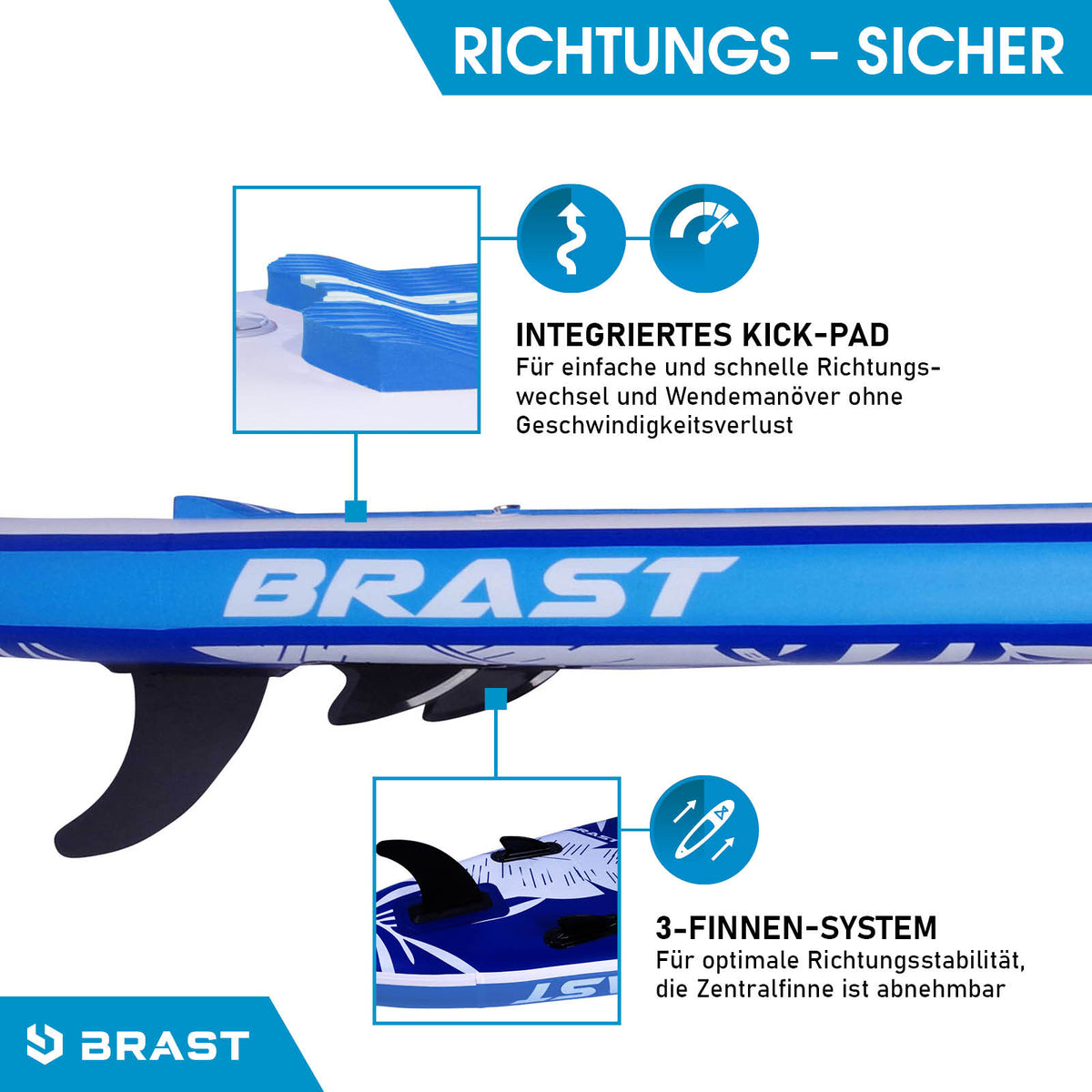 SUP Board aufblasbar FUSION 320 blue