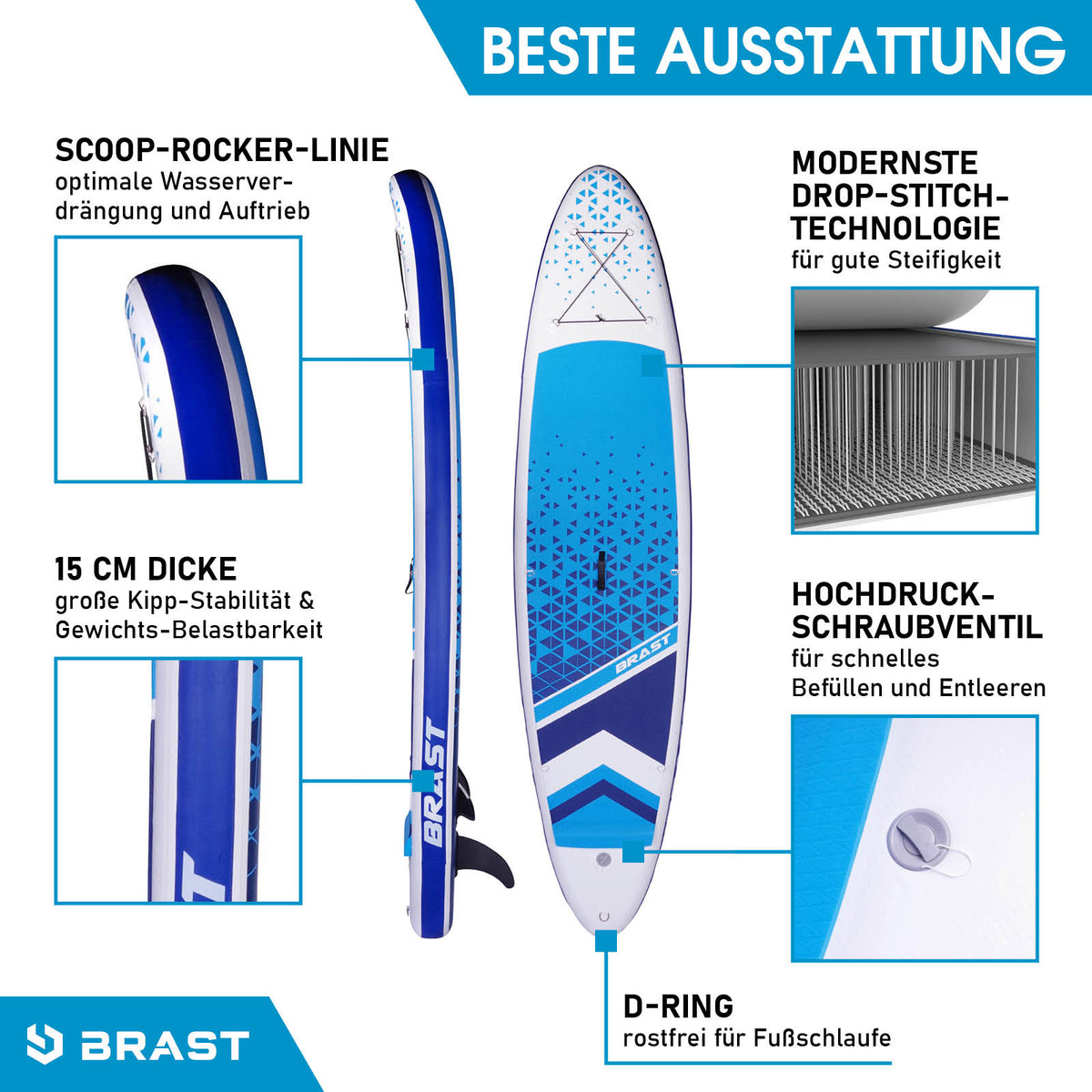SUP Board aufblasbar DUDE 320