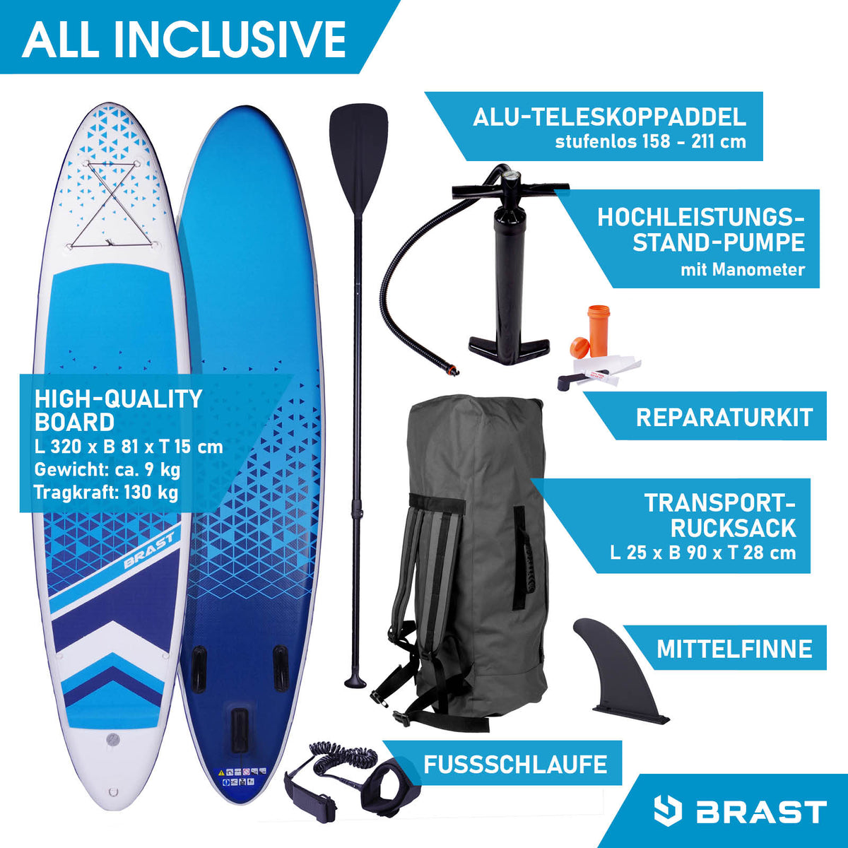 SUP Board aufblasbar DUDE 320
