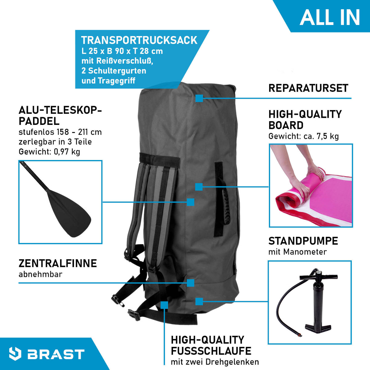 SUP Board aufblasbar LADY 300