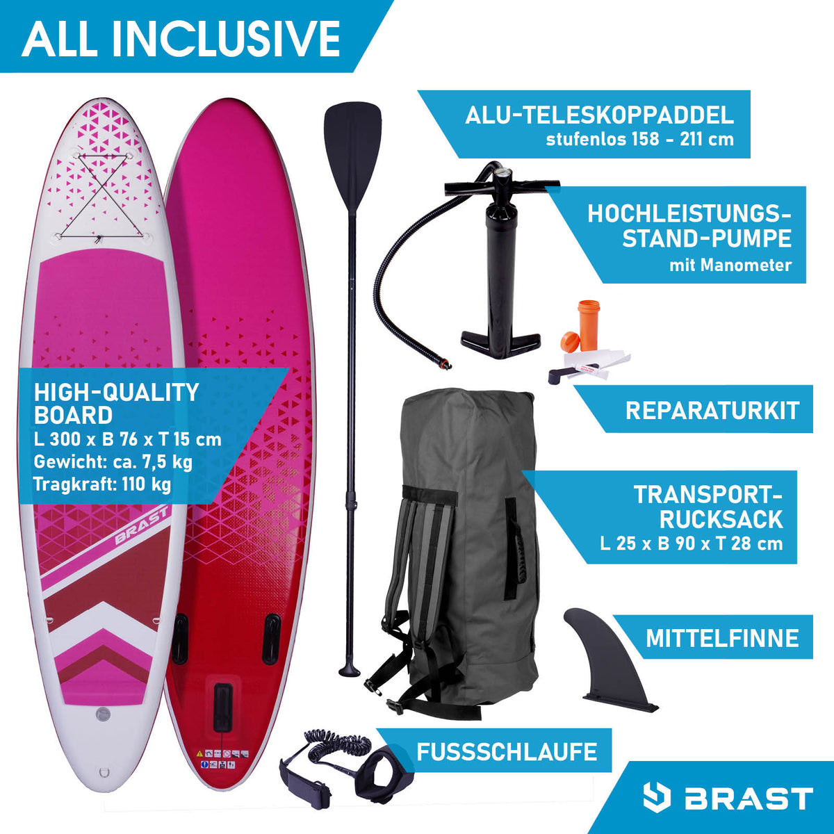 SUP Board aufblasbar LADY 300