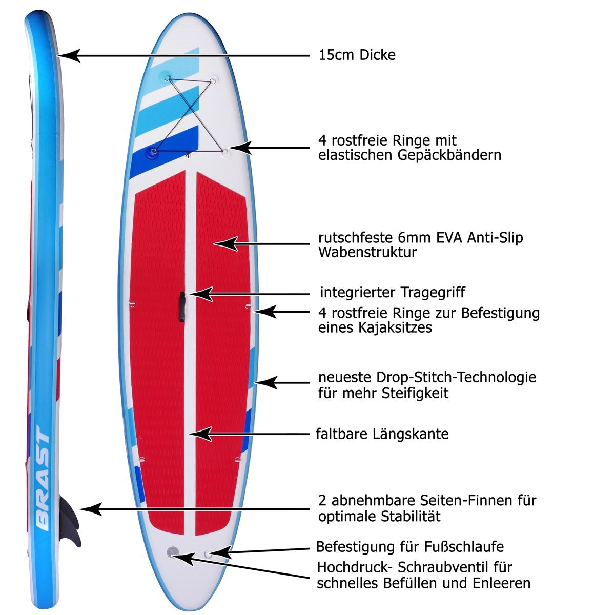 SUP Board aufblasbar CAMOUFLAGE 320 faltbar