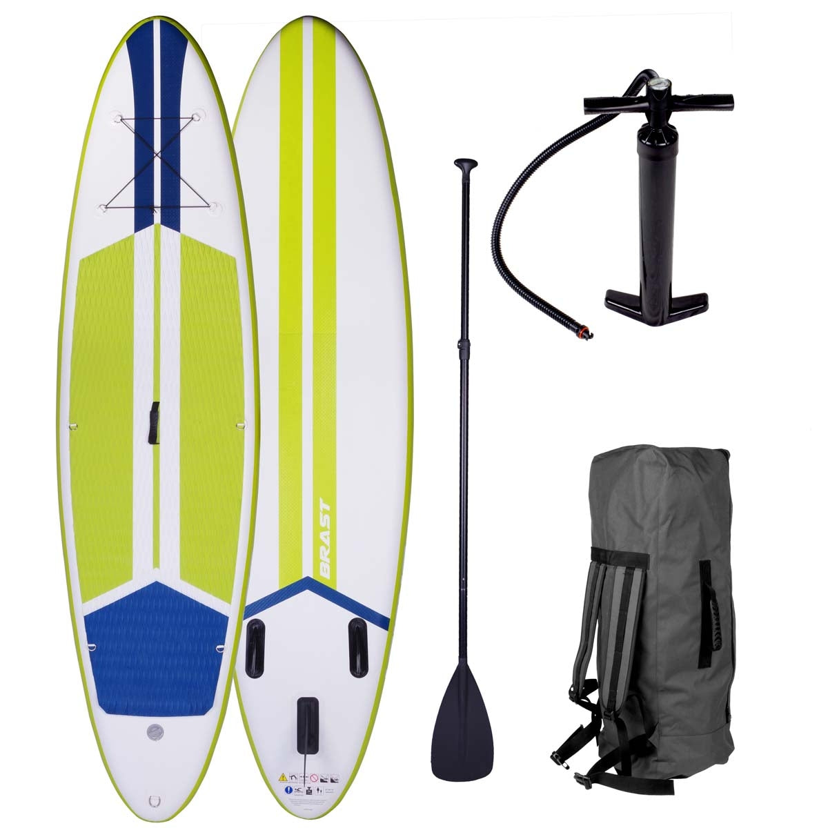 SUP Board aufblasbar GALAXY 320 lime/blau