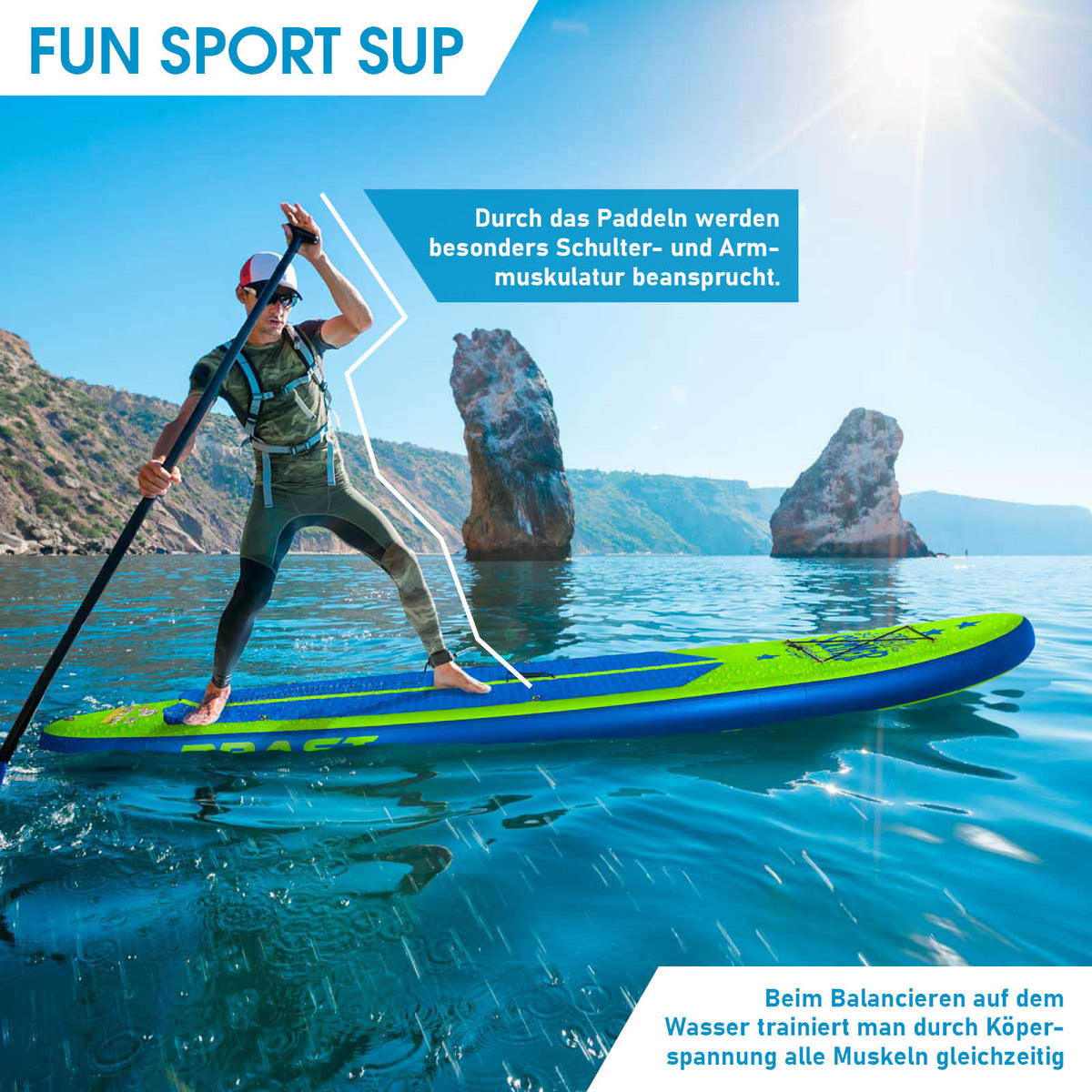 SUP Board aufblasbar SUMMER 320 green
