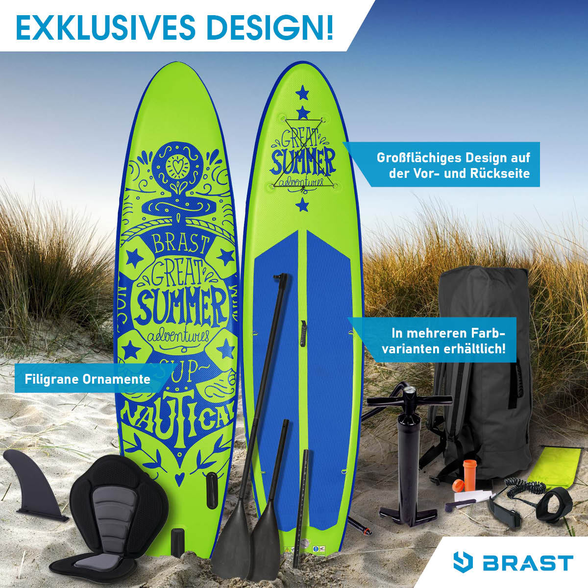 SUP Board aufblasbar SUMMER 320 green