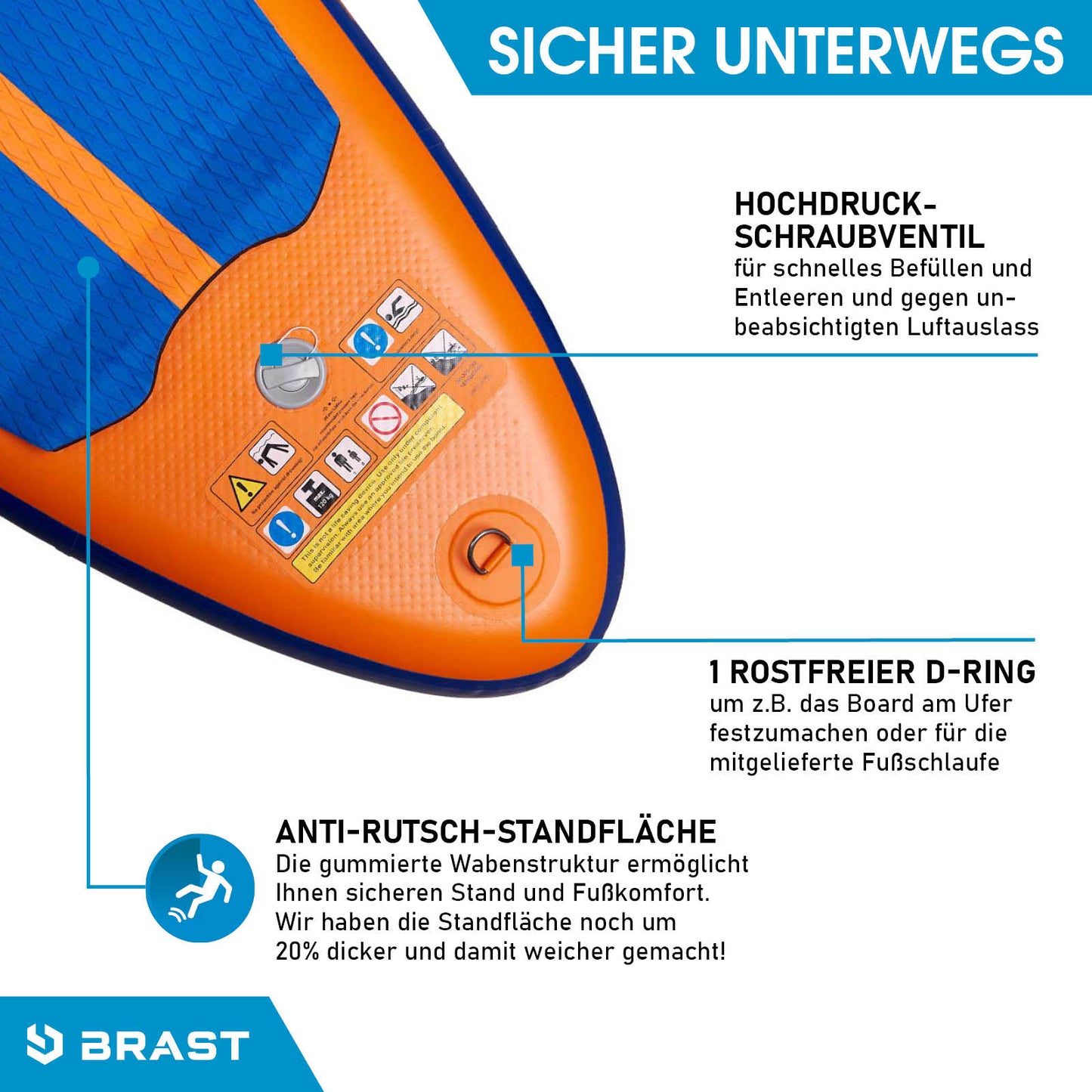 SUP Board aufblasbar SUMMER 320 orange