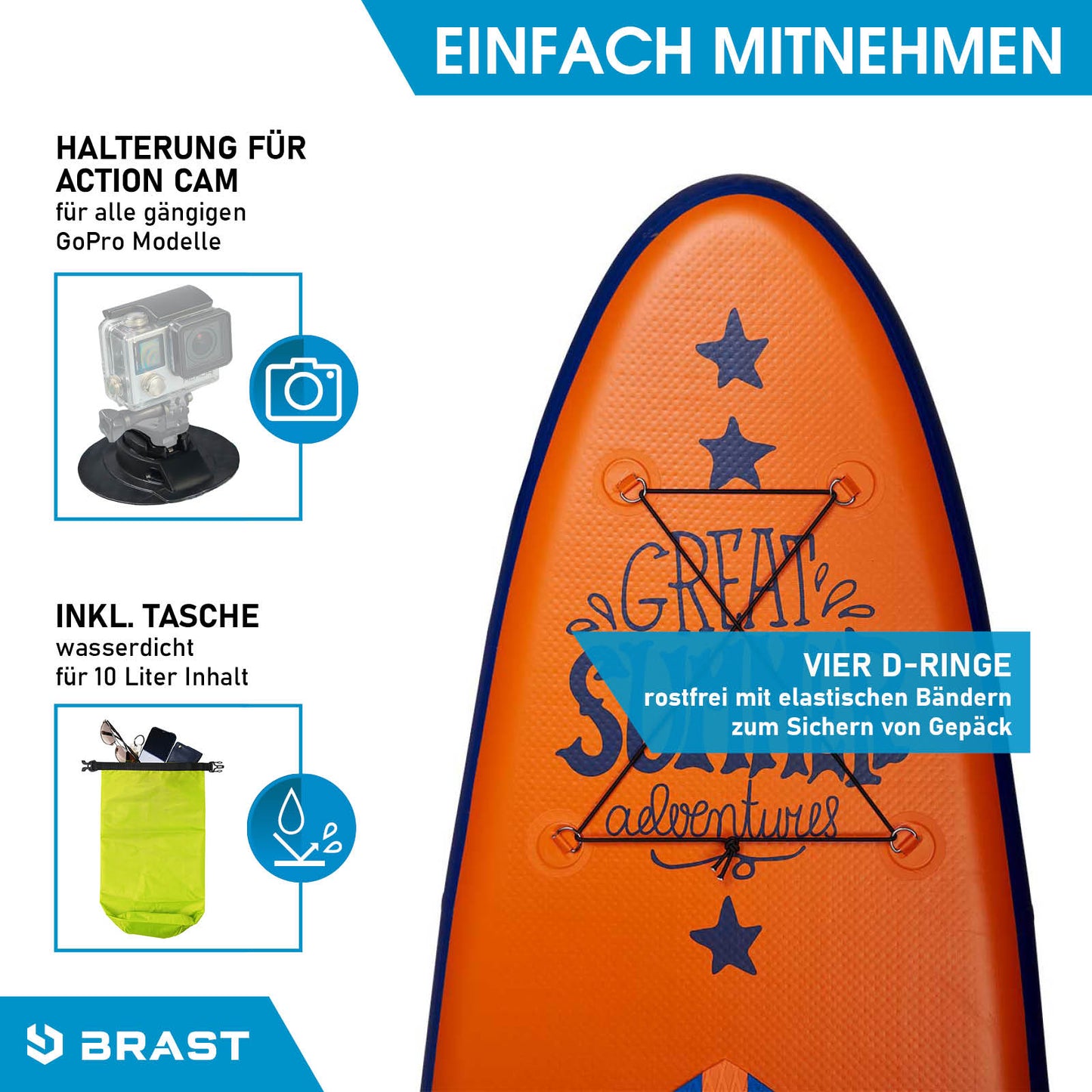 SUP Board aufblasbar SUMMER 320 orange