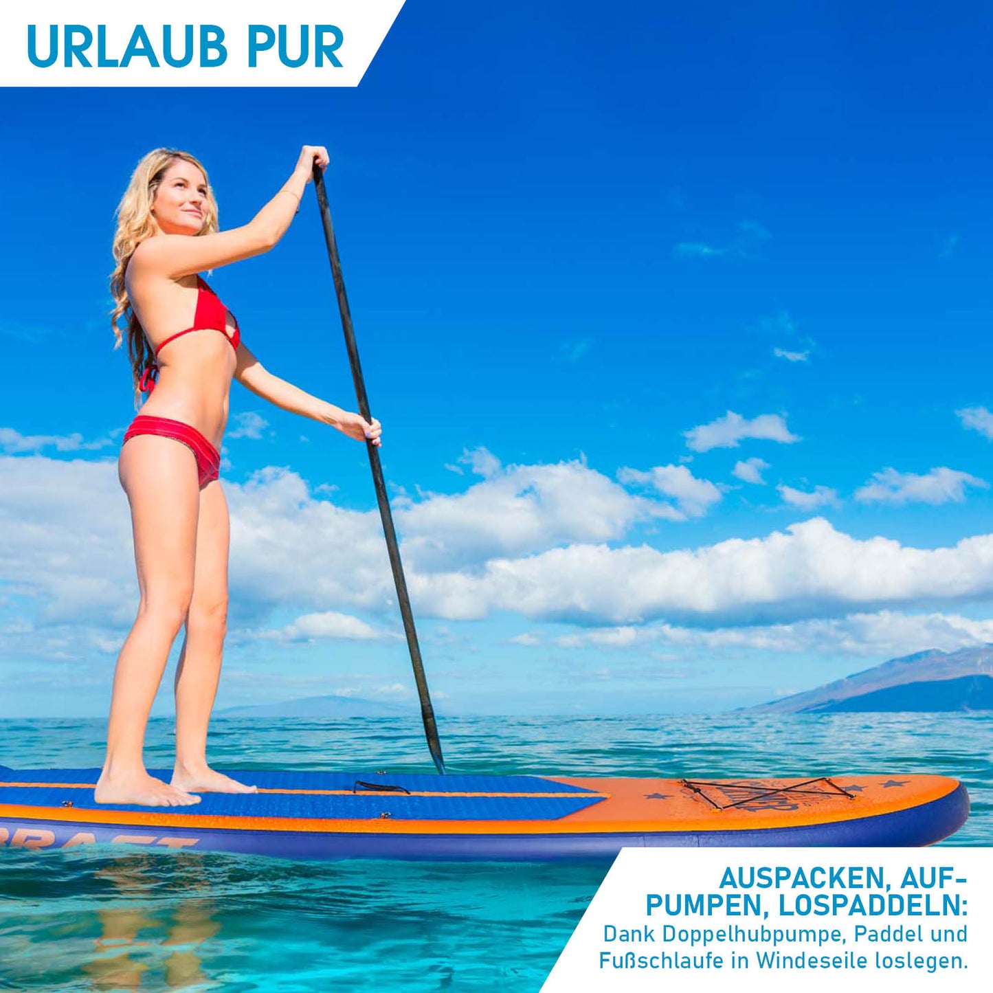 SUP Board aufblasbar SUMMER 320 orange