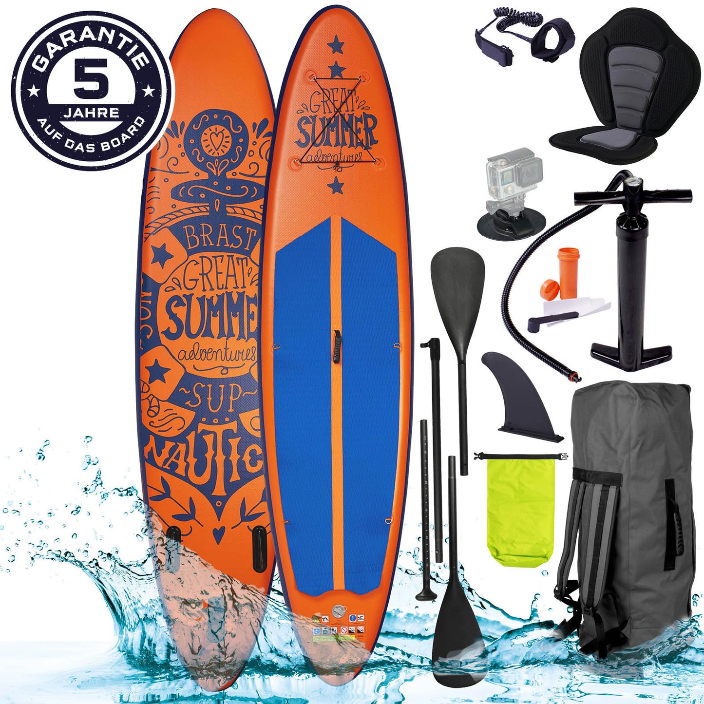 SUP Board aufblasbar SUMMER 320 orange