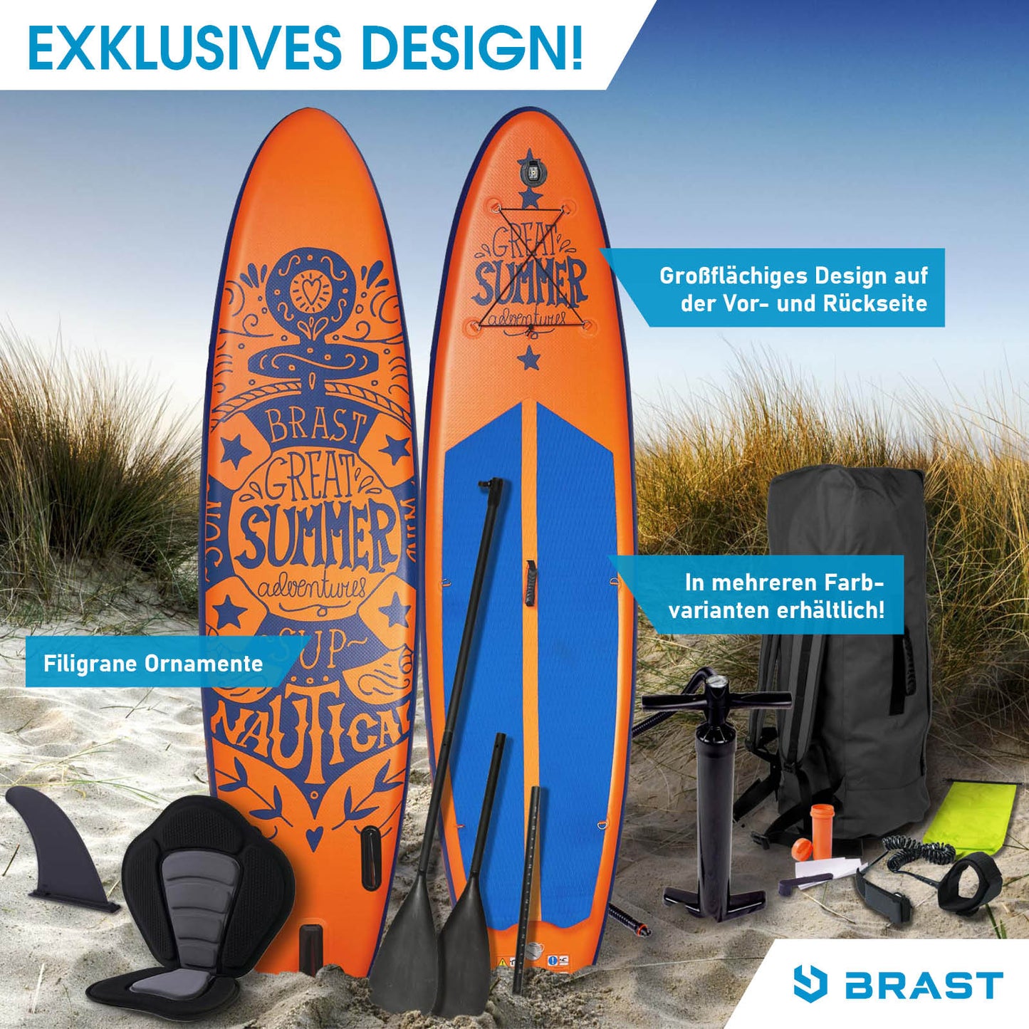 SUP Board aufblasbar SUMMER 320 orange