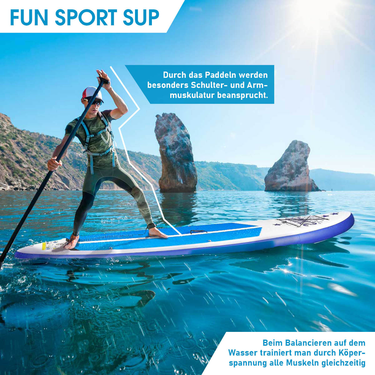 SUP Board aufblasbar SUMMER 320 white