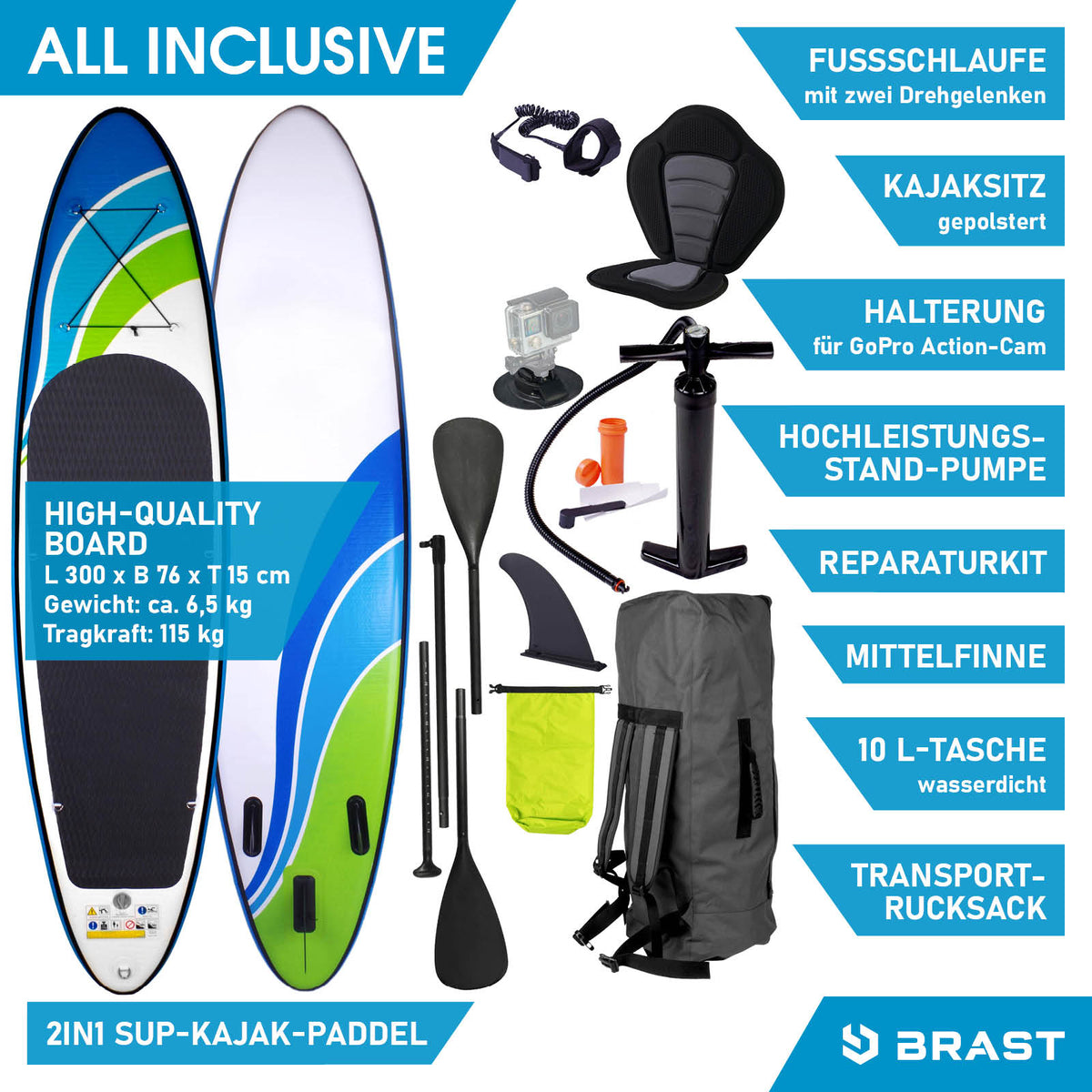 SUP-Board aufblasbar SPEED 300