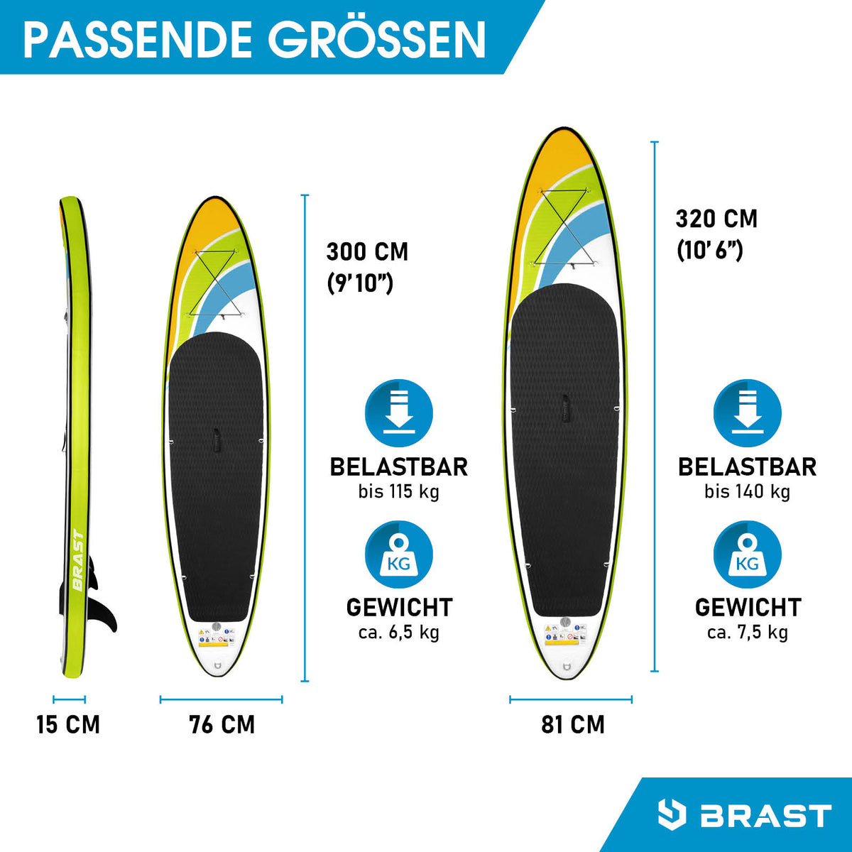 SUP Board aufblasbar HAPPINESS 320