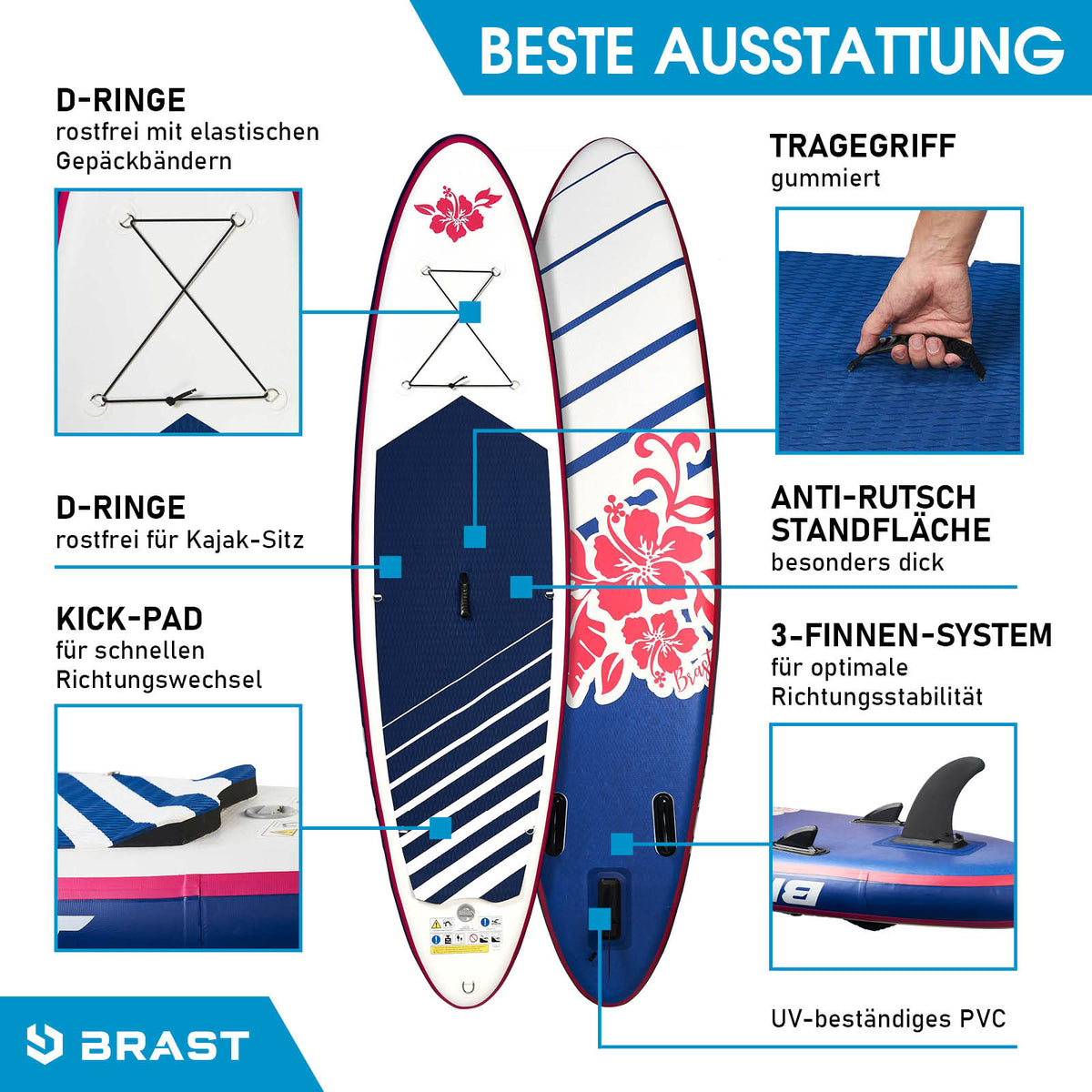 SUP-Board aufblasbar HIBISKUS 300