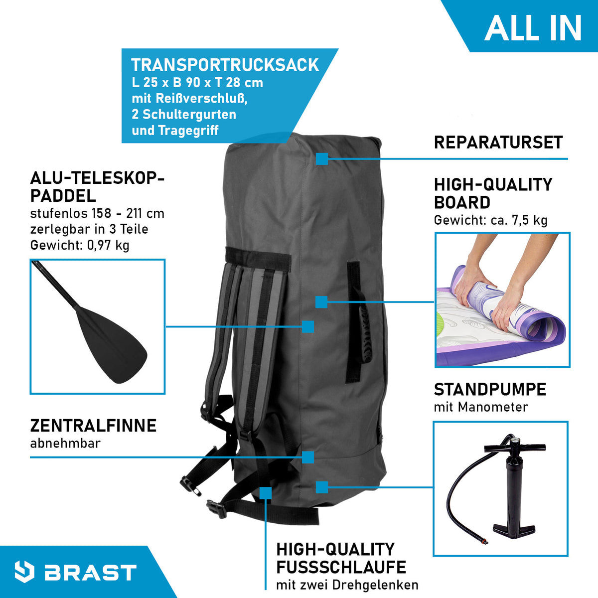 SUP Board aufblasbar LILY 300