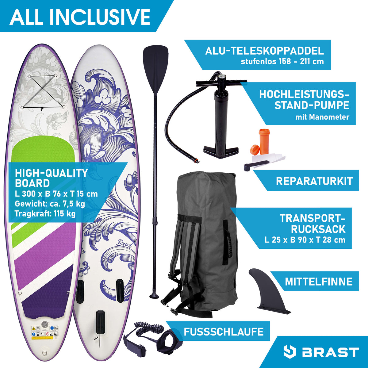 SUP Board aufblasbar LILY 300