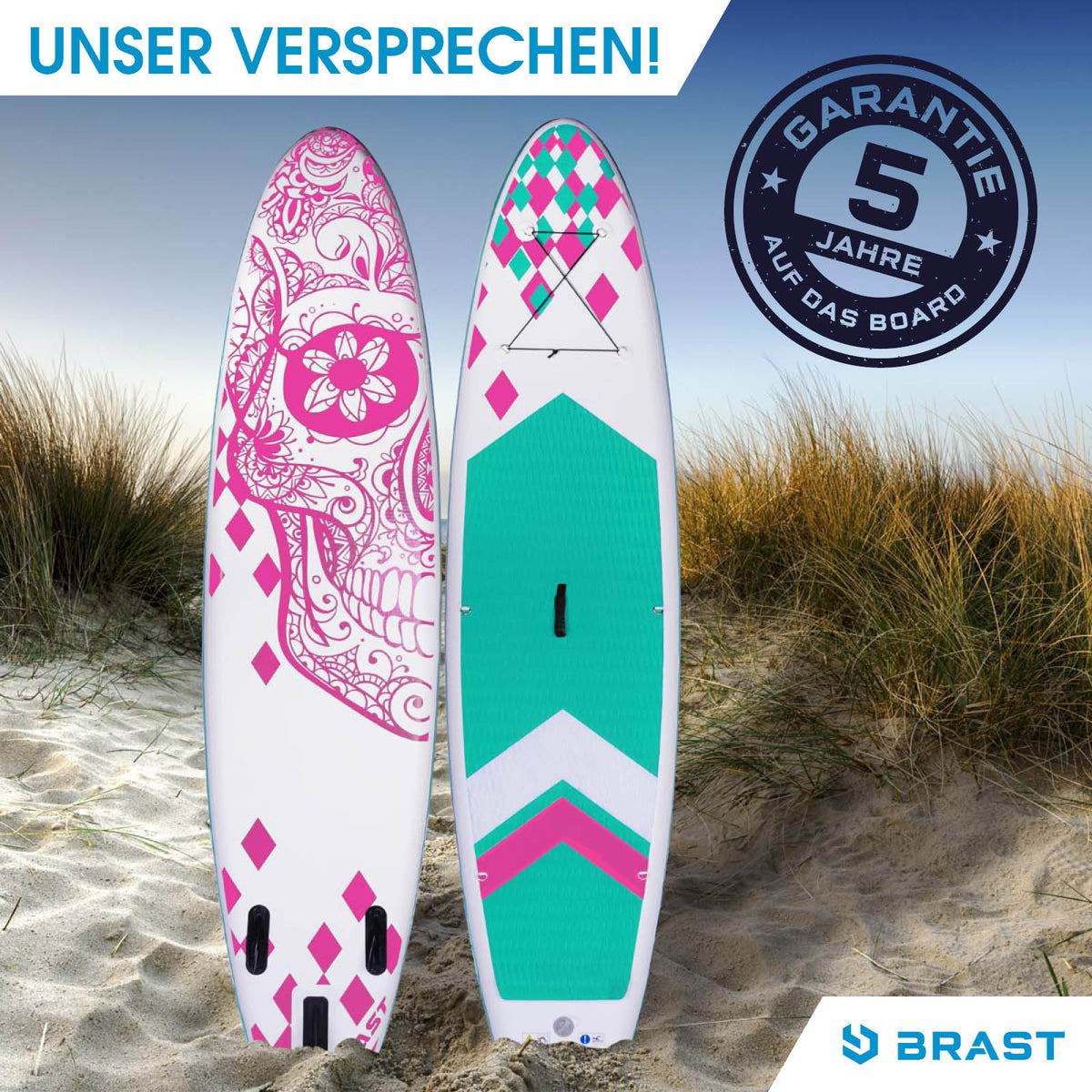 SUP Board aufblasbar CANDY SKULL 320 pink