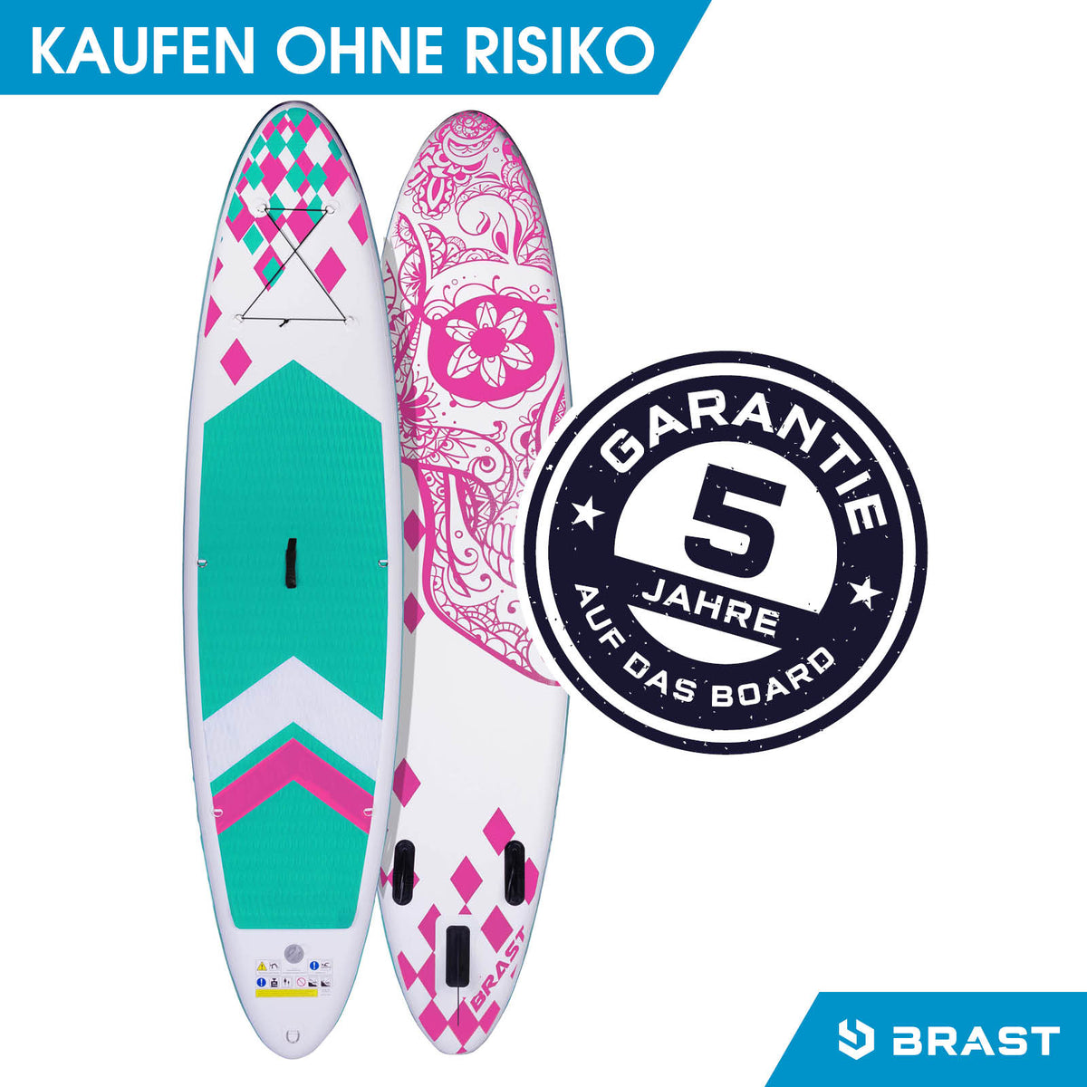 SUP Board aufblasbar CANDY SKULL 320 pink