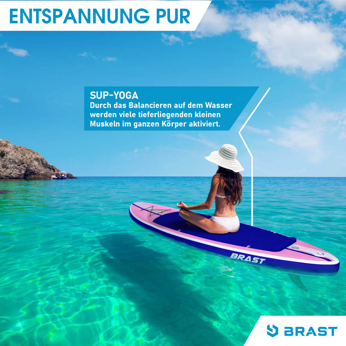 SUP Board aufblasbar SHARK 300 pink