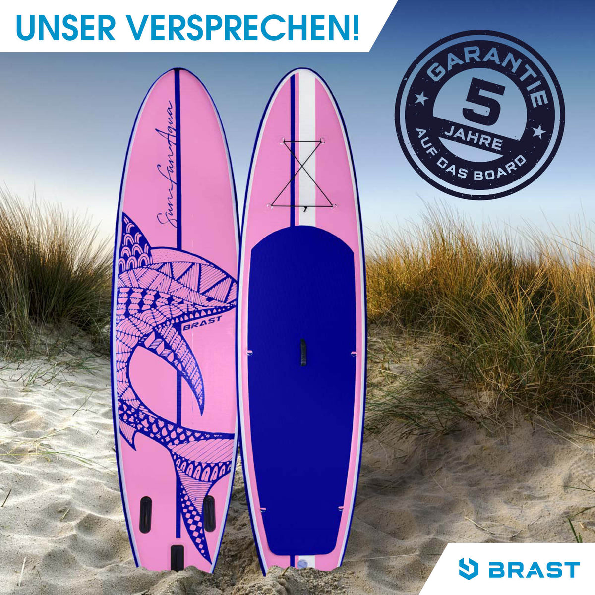 SUP Board aufblasbar SHARK 300 pink