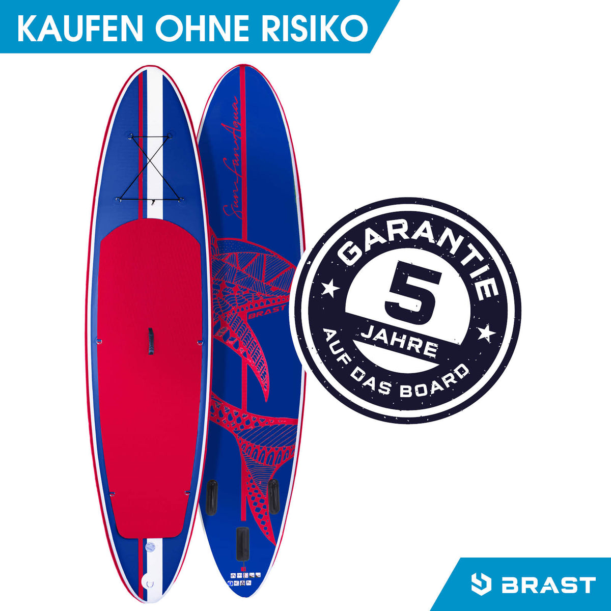 SUP Board aufblasbar SHARK 320 blue/red