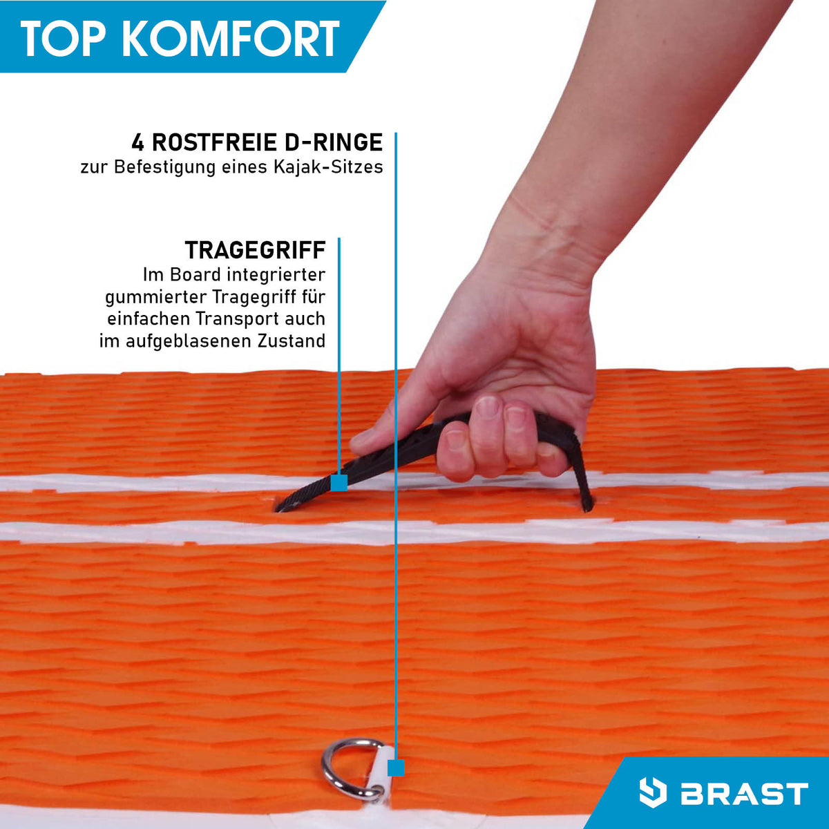 SUP Board aufblasbar FUSION 320 orange